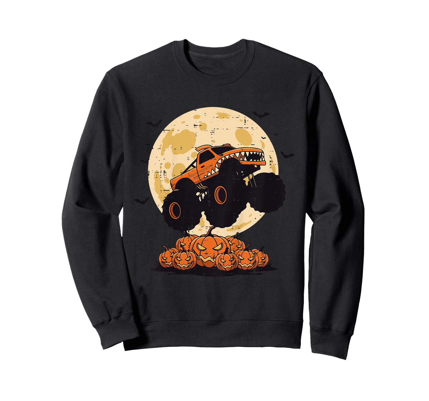 Kids Halloween Monster Truck Pumpkins Costume Boys Kids Toddler T-Shirt