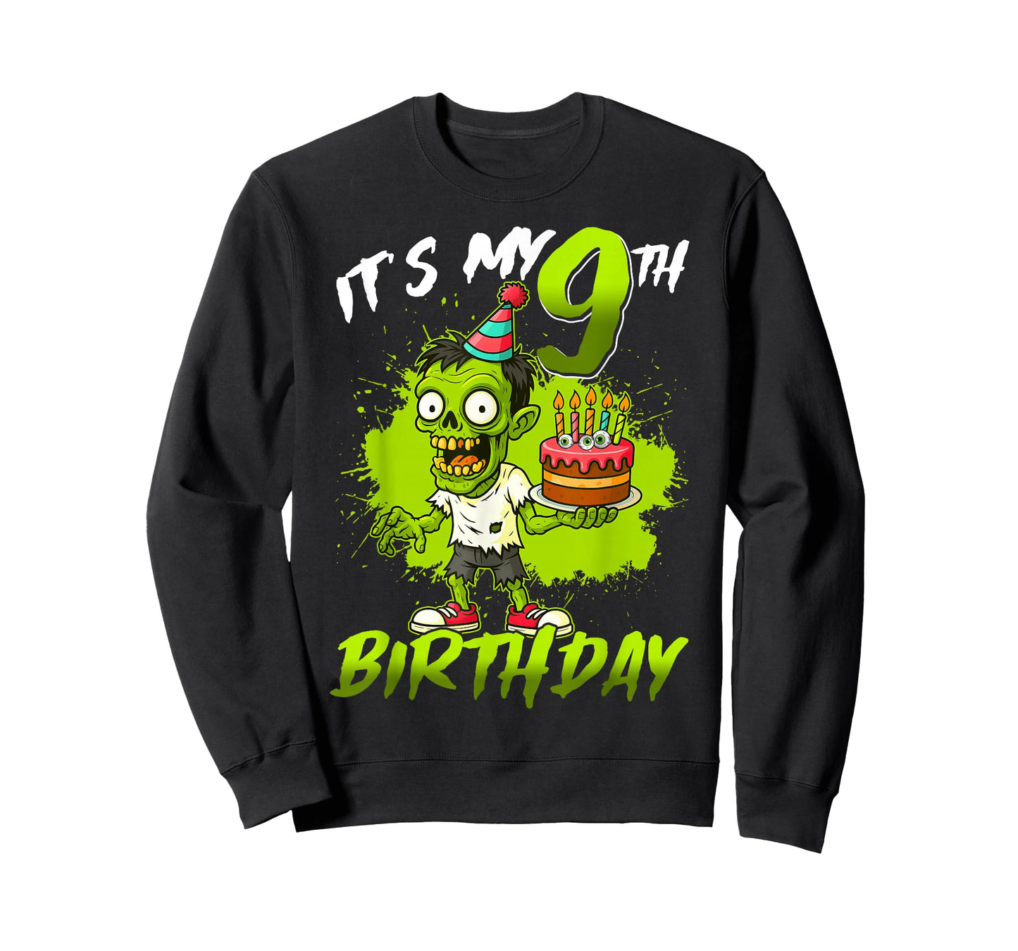 It's My 9th Birthday Zombie 9 Years Old Happy Halloween Kids T-Shirt