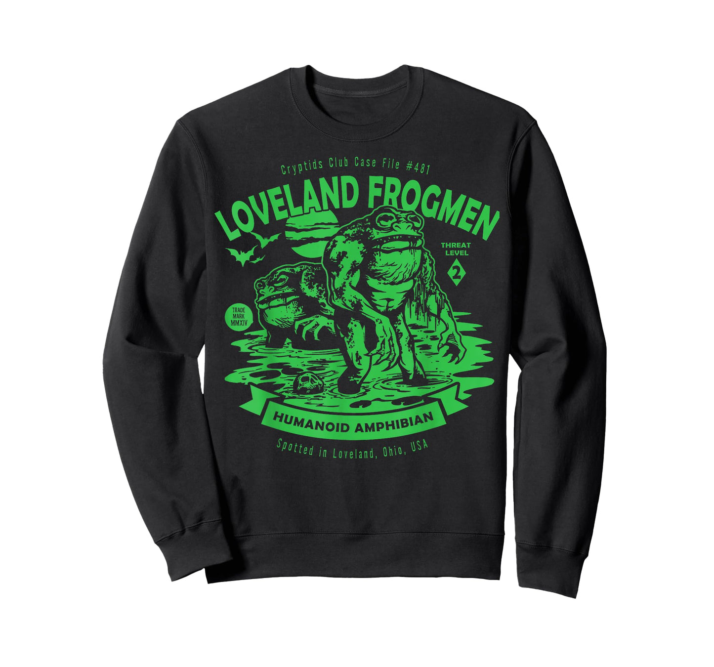 Loveland Frogmen Humanoid Amphibian Crypid Club Frog Monster T-Shirt