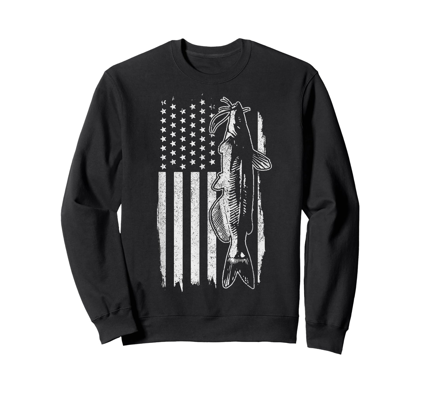 Catfish American Flag Patriotic Fishing T-Shirt