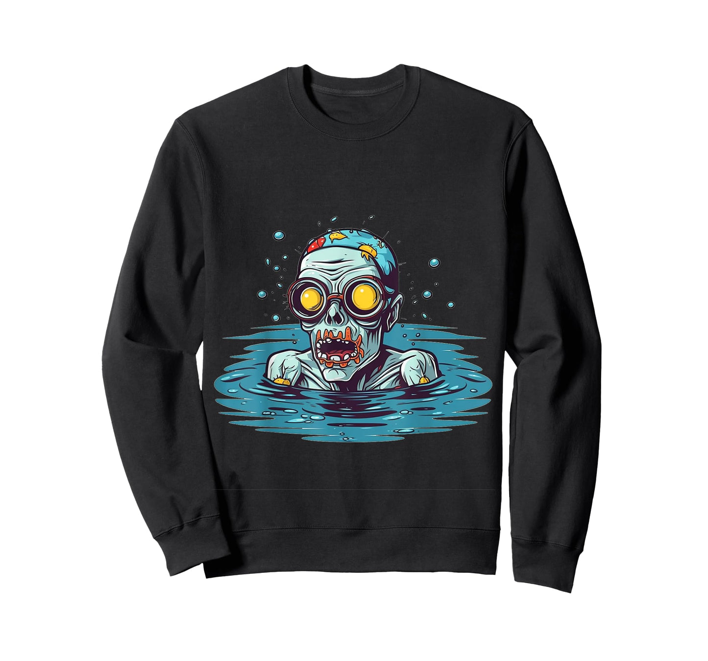 Zombie Swimmer Halloween Costume Swimming Men Women Kids T-Shirt