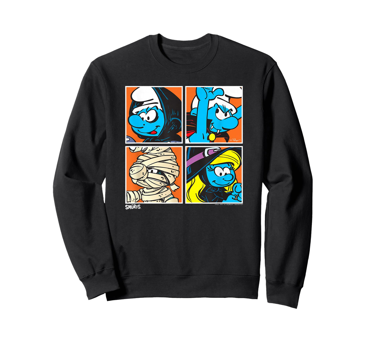 The Smurfs Halloween Dress Up Pop Art Retro Cartoon T-Shirt