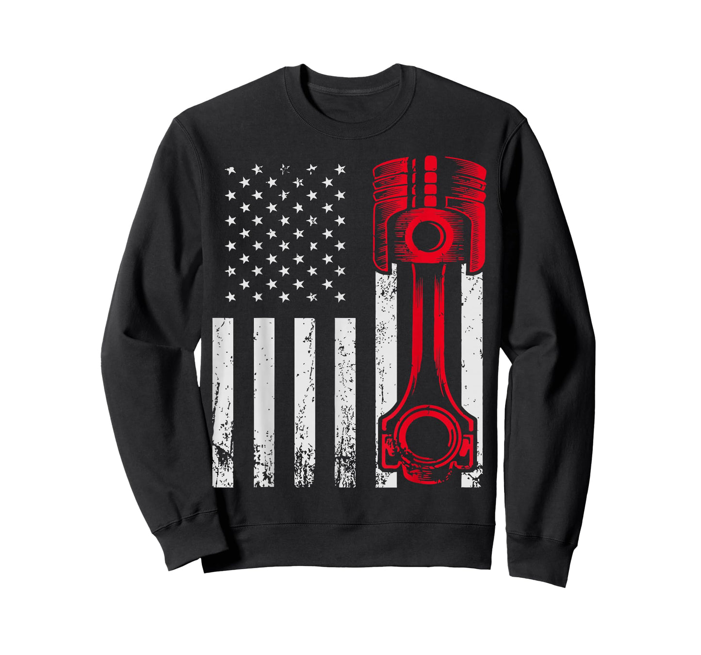 Car Mechanic US Flag Auto Engine Patriotic Garage Guy T-Shirt