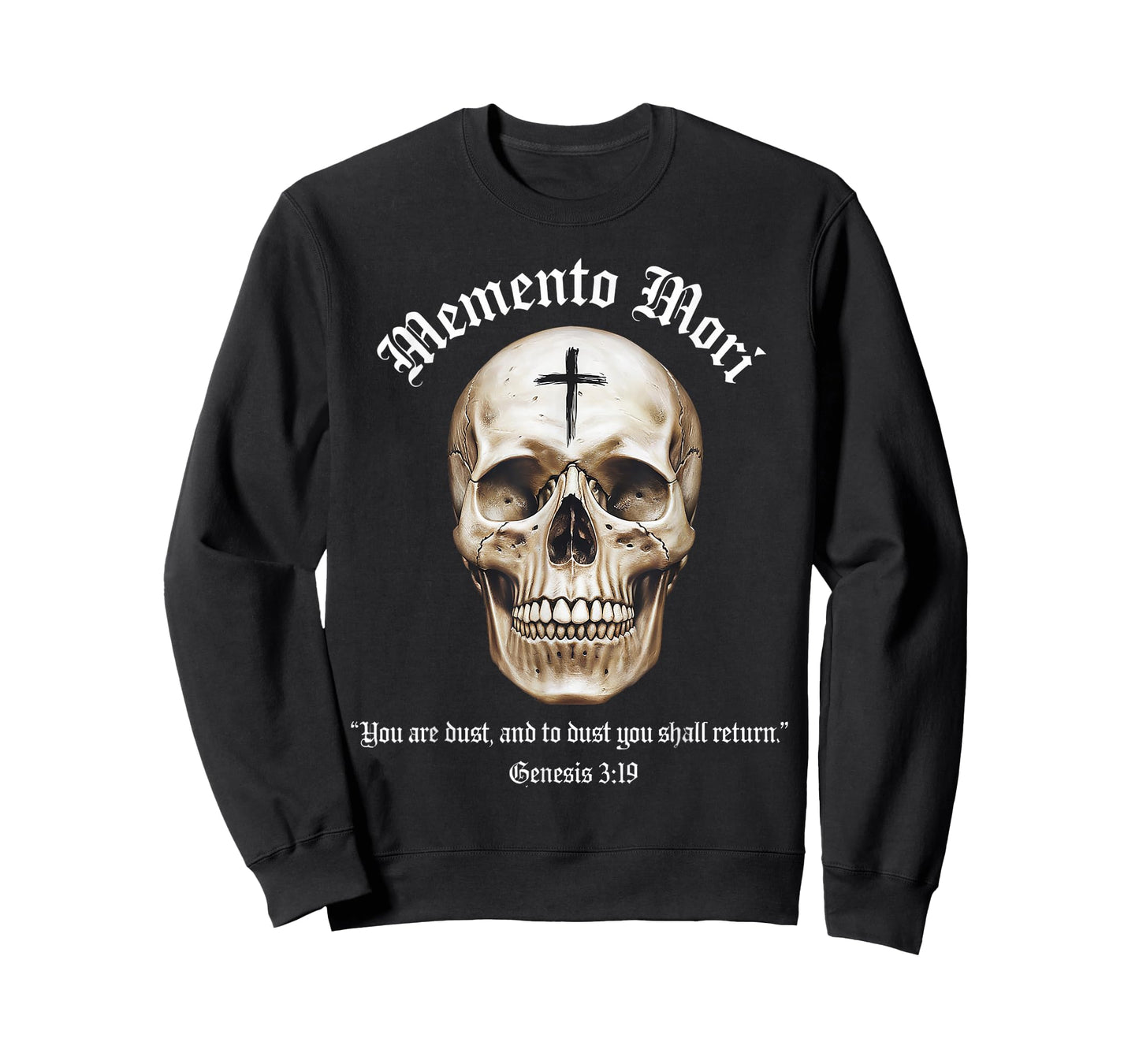 Catholic Crucifix Traditional Latin Mass Skull Memento Mori T-Shirt