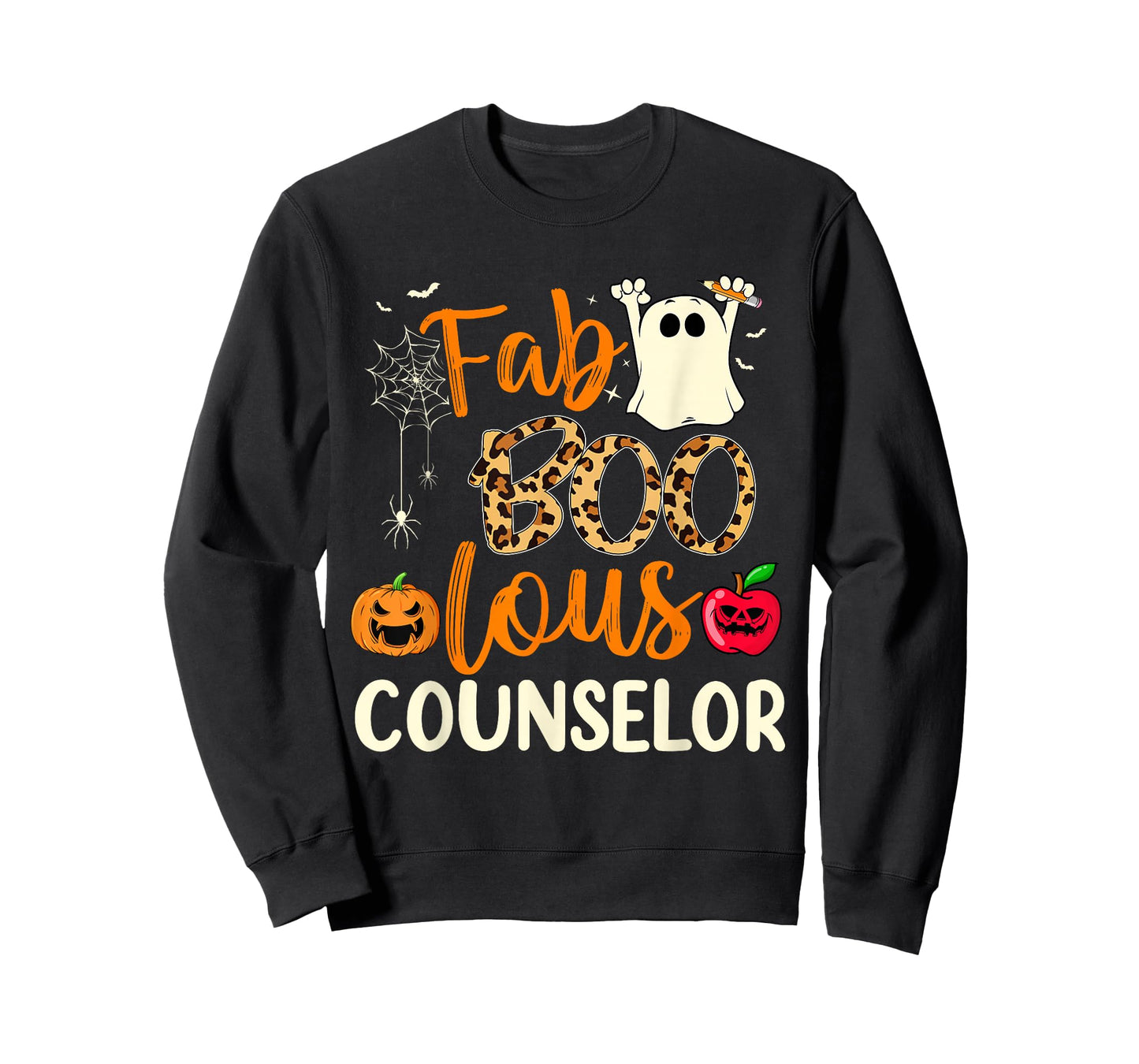 Fab Boo Lous Counselor Leopard Spooky Halloween Costume T-Shirt