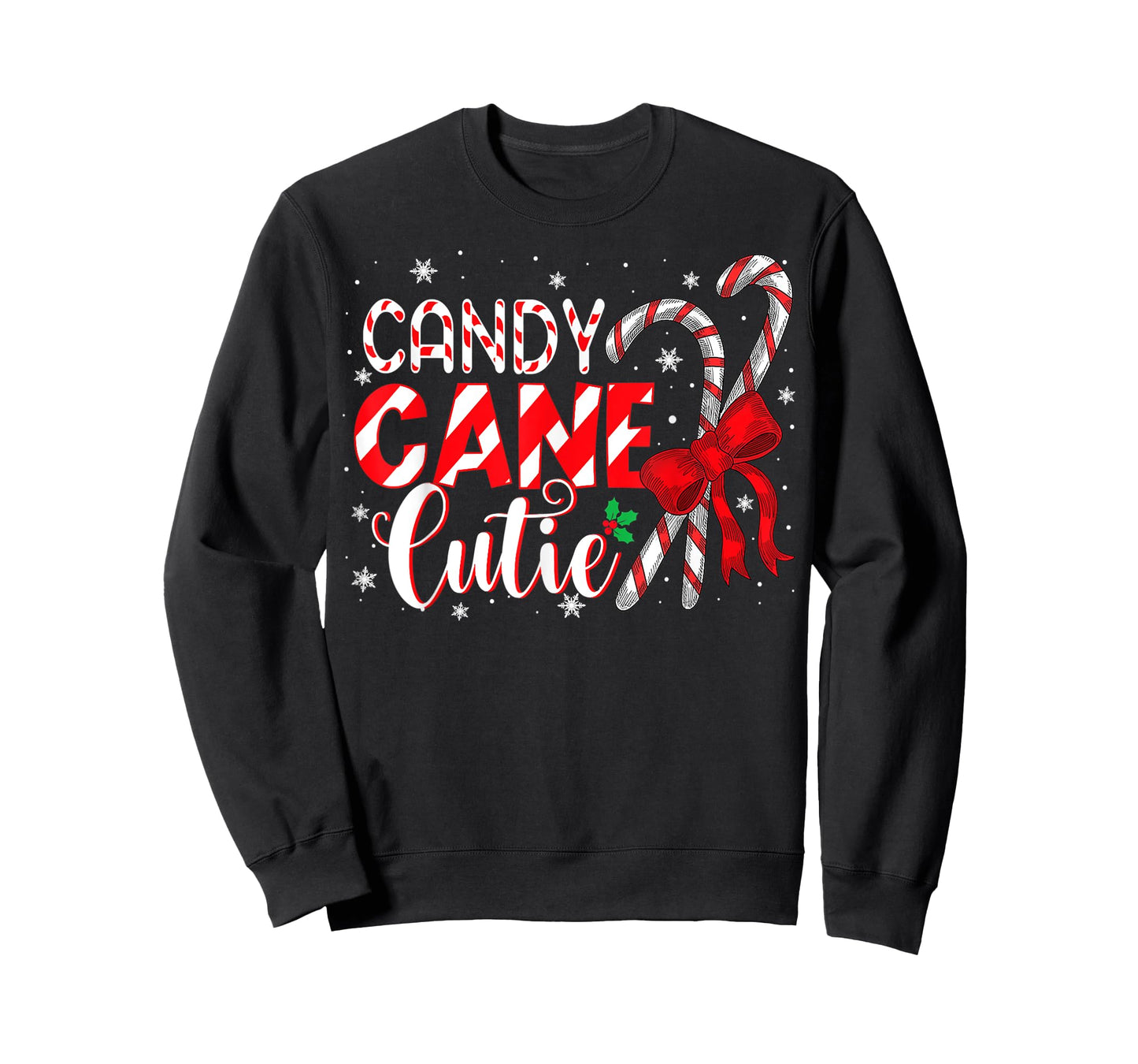 Funny Christmas Candy Cane Cutie Girls Xmas Pajama T-Shirt