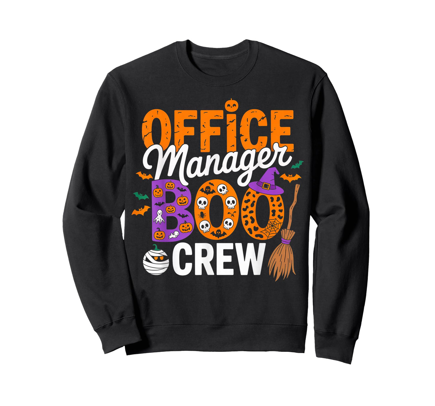 Office Manager Boo Crew Halloween Matching Spooky Outfit T-Shirt