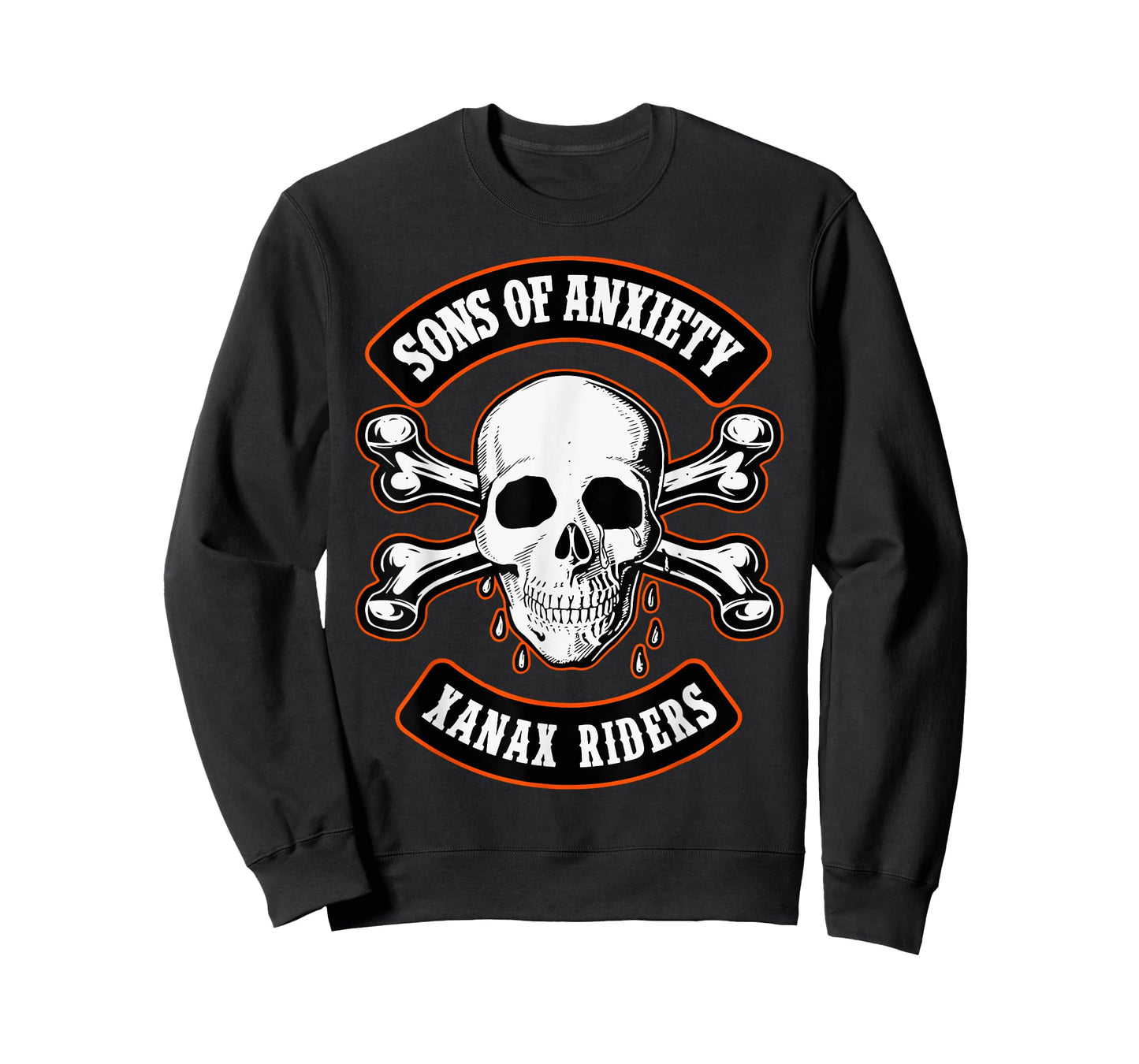 Sons Of Anxiety Xanax Riders Funny Skull T-Shirt