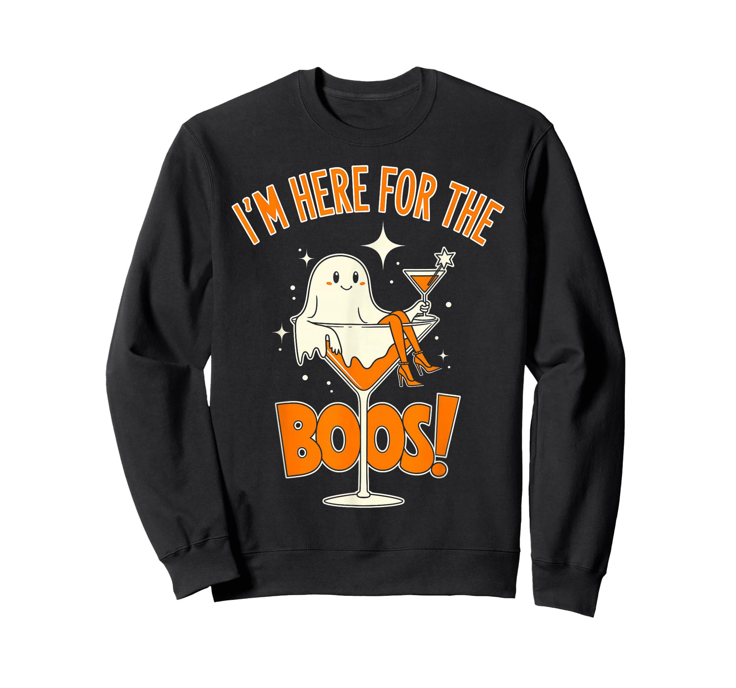 I'm Just Here for The Boos Funny Ghost Halloween Women Girls T-Shirt
