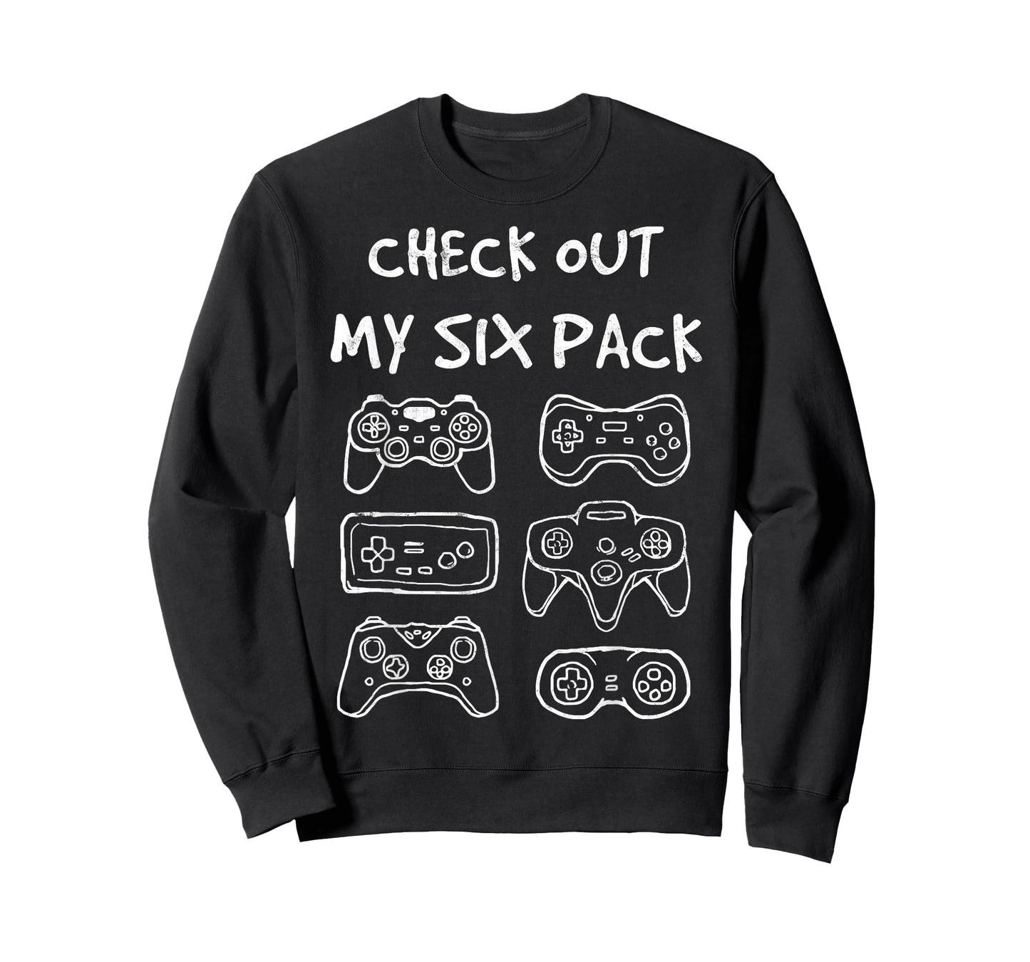 Check Out My Six Pack Video Game Controlers Gaming Gamer Tee T-Shirt