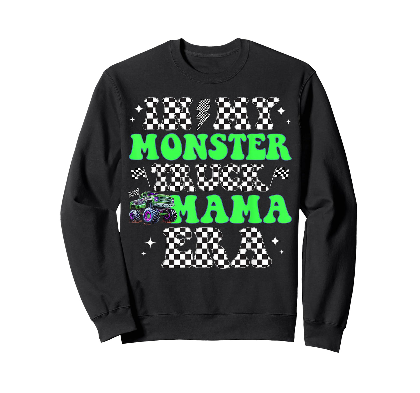 Retro In My Monster Truck Mama Era Monster Truck Mom Women T-Shirt