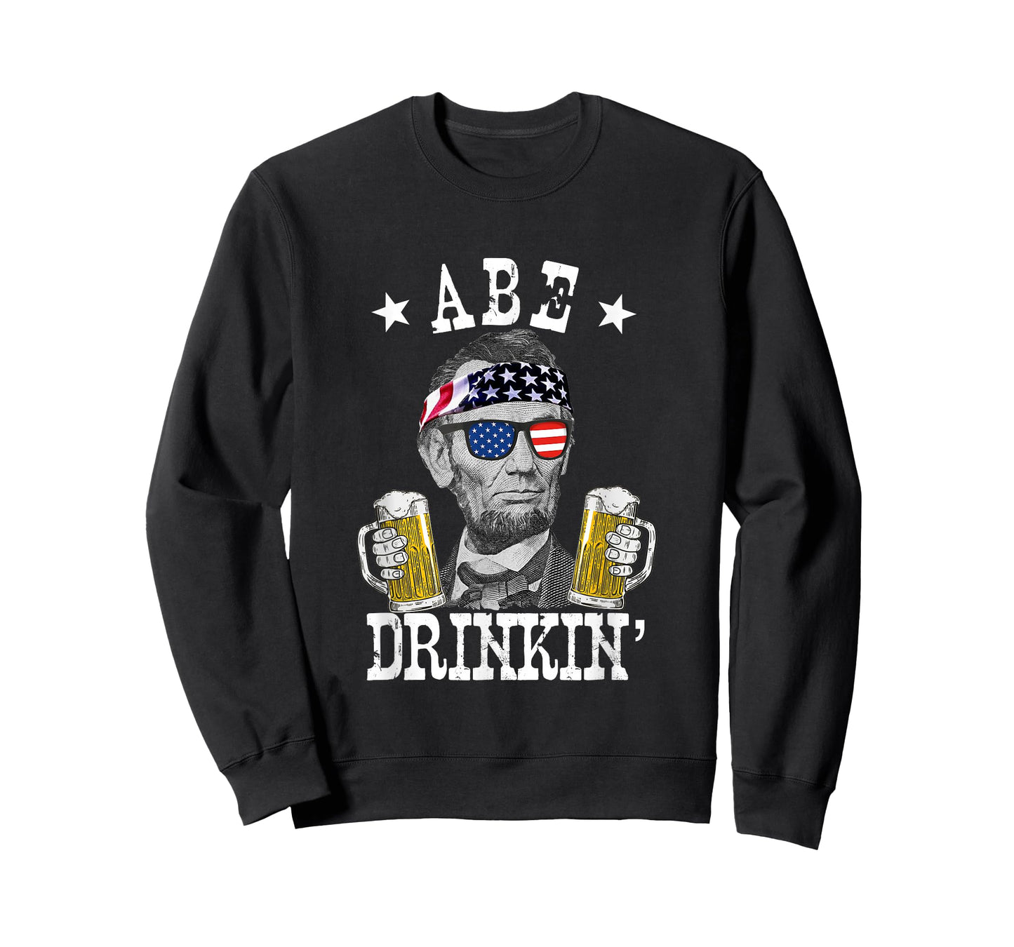 Abe Drinkin' Patriotic American Abraham Lincoln Drinking T-Shirt
