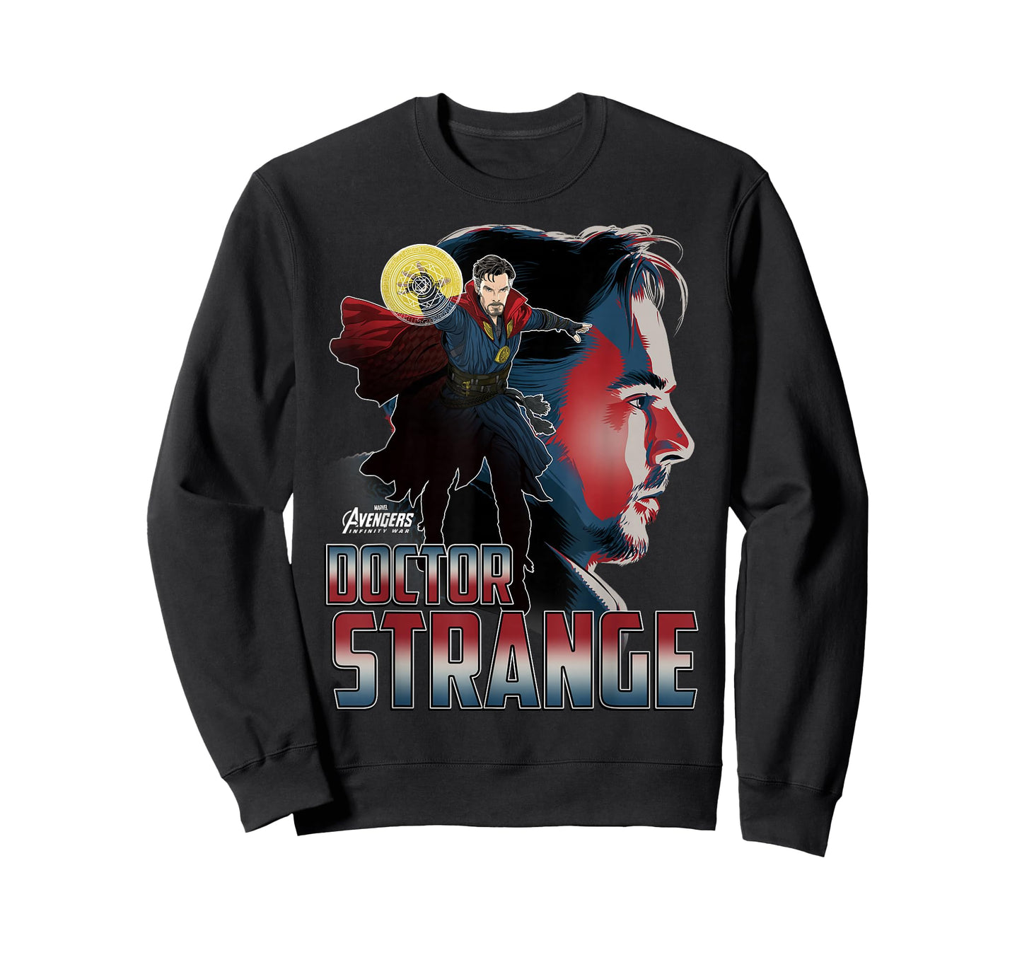 Marvel Infinity War Dr. Strange Head Profile Graphic T-Shirt T-Shirt