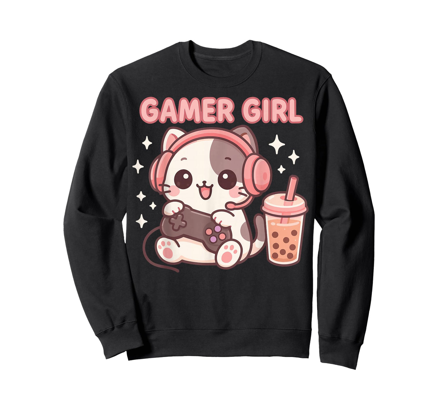 Gamer Girl Cat T-Shirt
