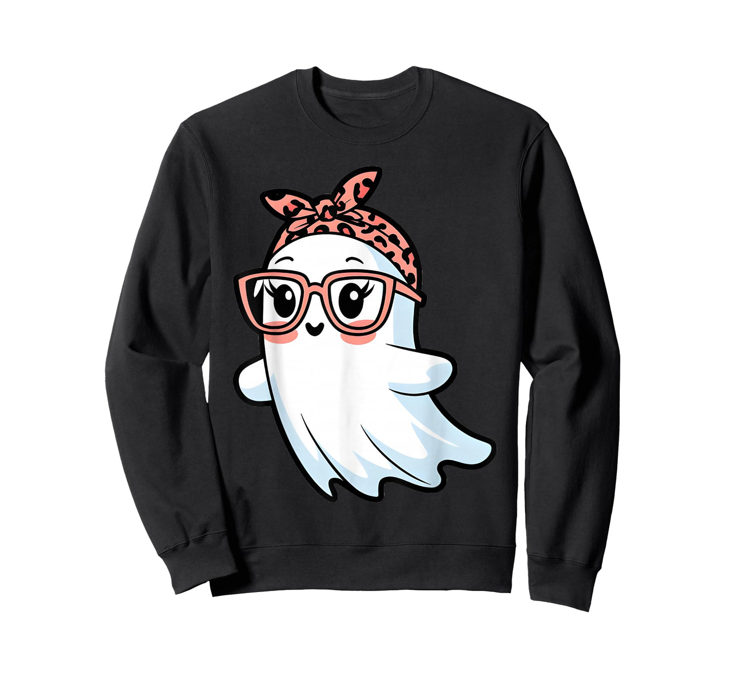 Cute Halloween Ghost Glasses Girl Ghost Costume Eyeglass T-Shirt