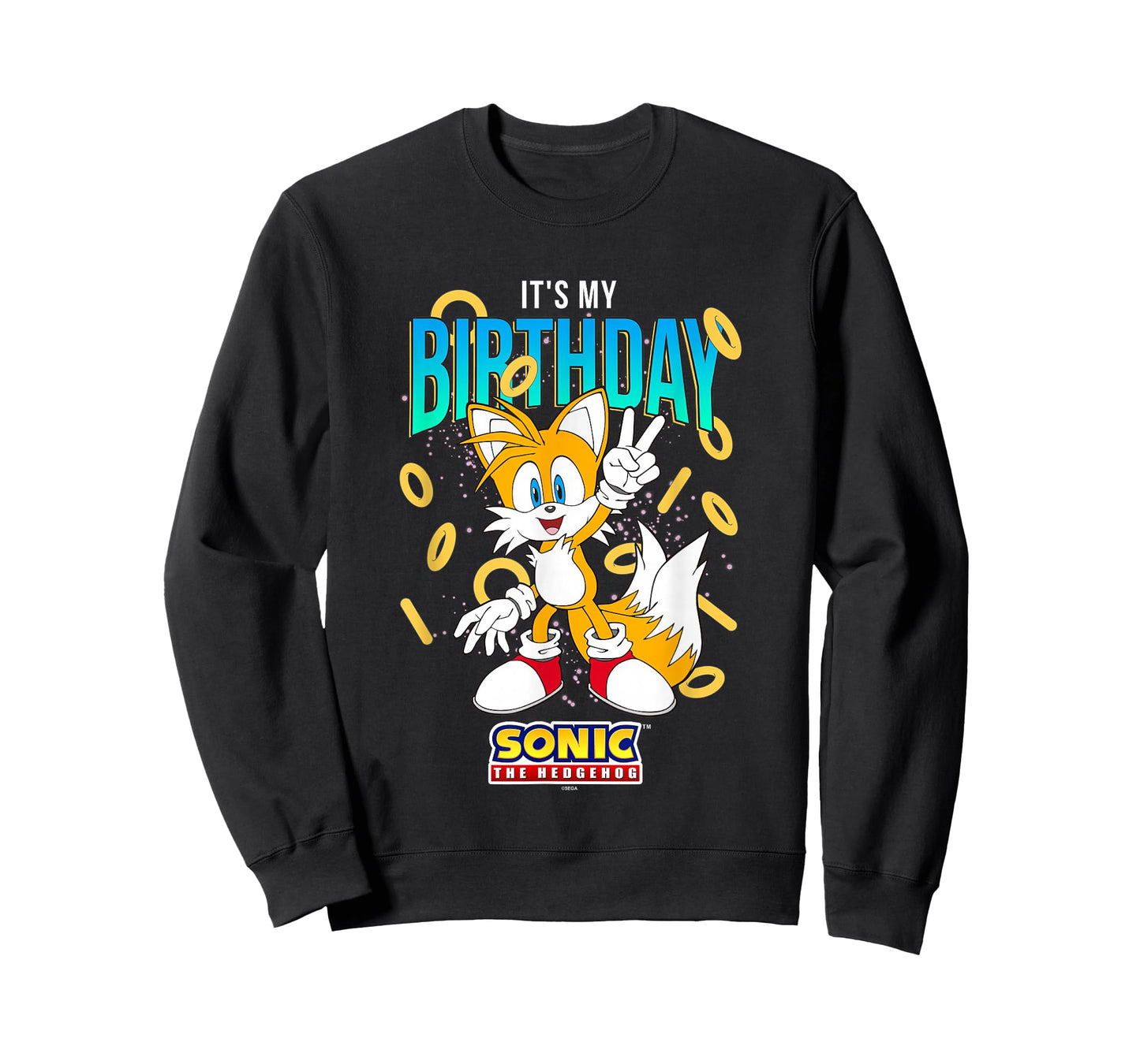 Sonic The Hedgehog Birthday It's My Birthday Tails Rings T-Shirt