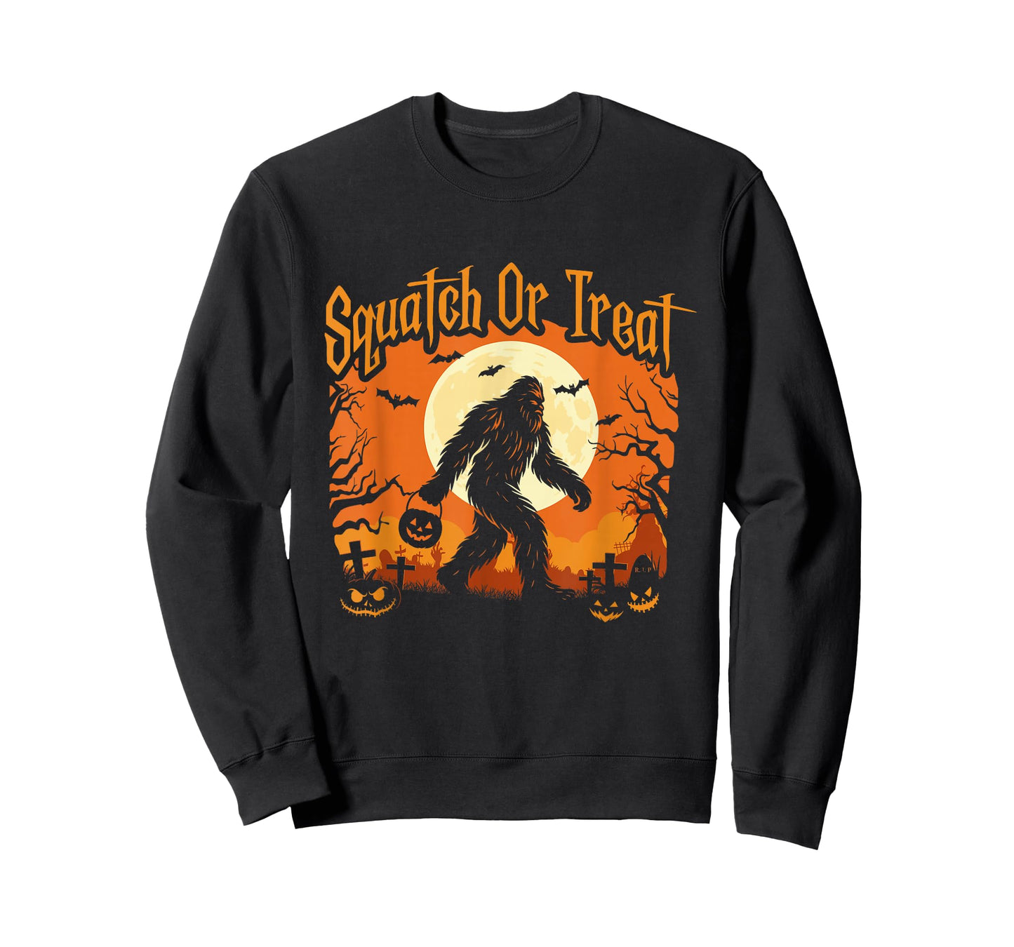 Squatch Or Treat - Spooky Bigfoot Halloween Sasquatch T-Shirt