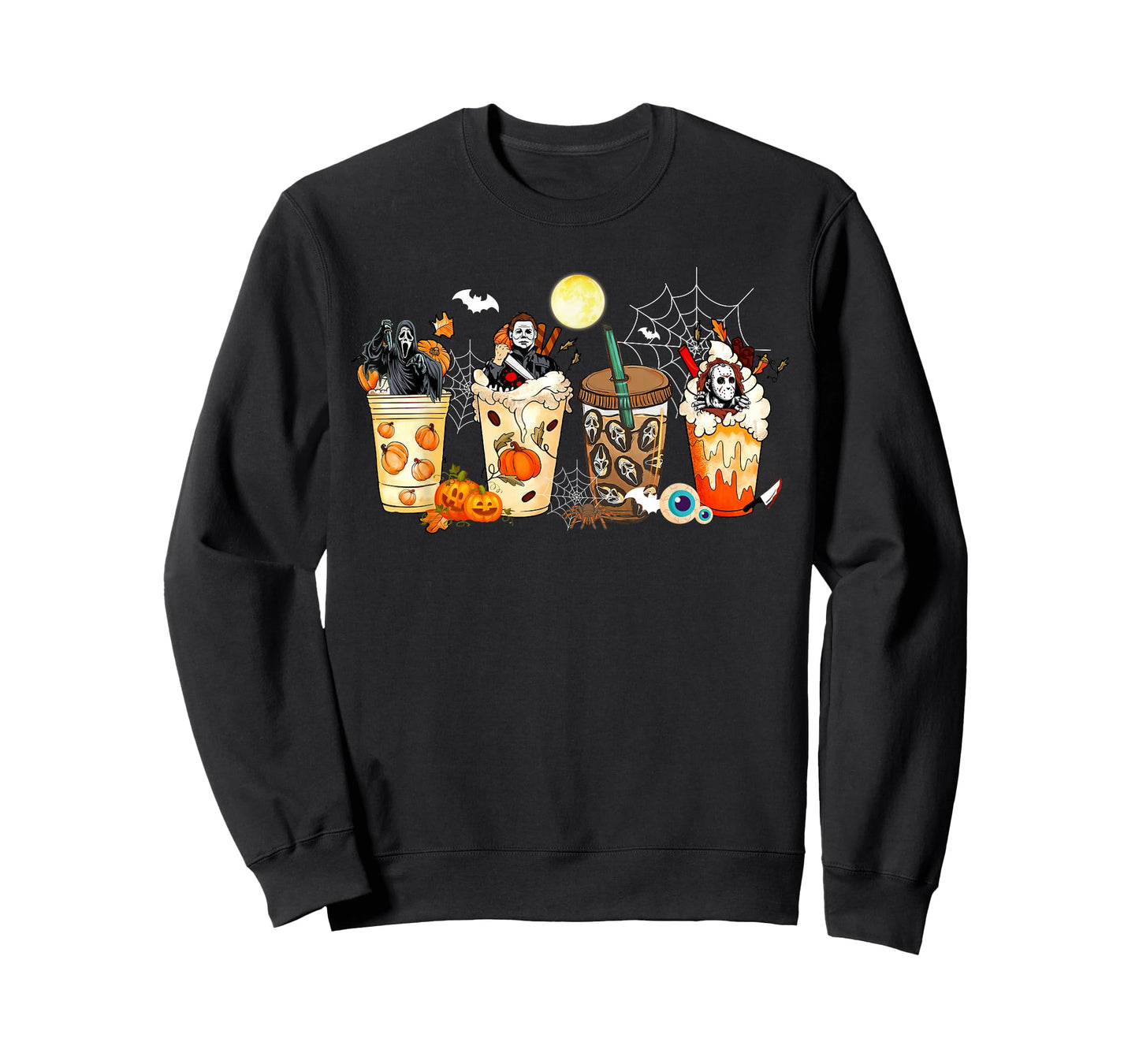 Halloween Fall Horror Movie Pumpkin Latte Spice Coffee Cups T-Shirt