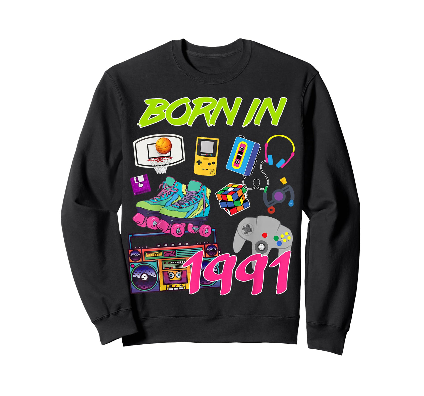 Retro Born In 1991 29th Birthday Tees T-Shirt