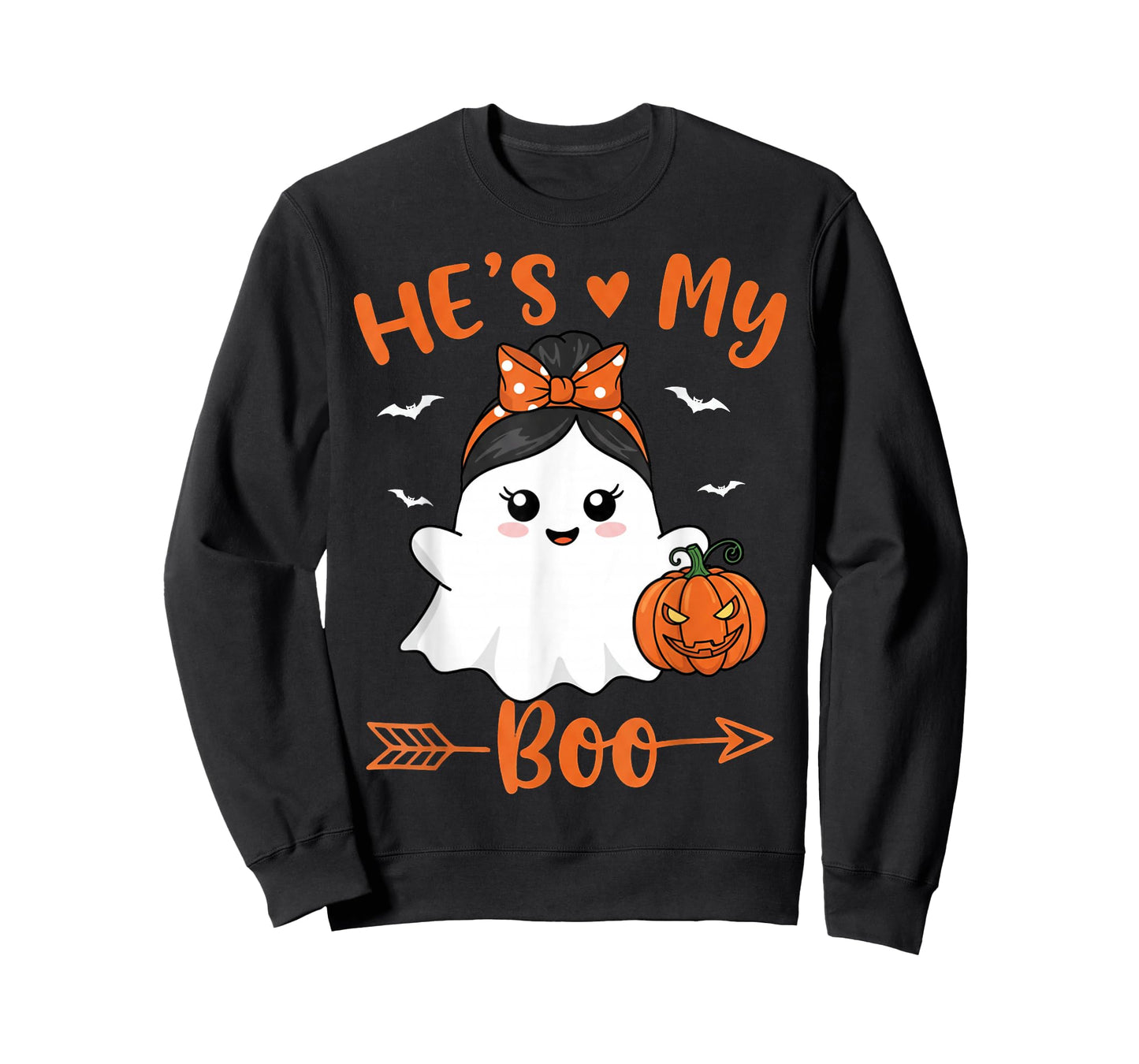 He's My Boo Matching Halloween Pajama Couples Funny T-Shirt