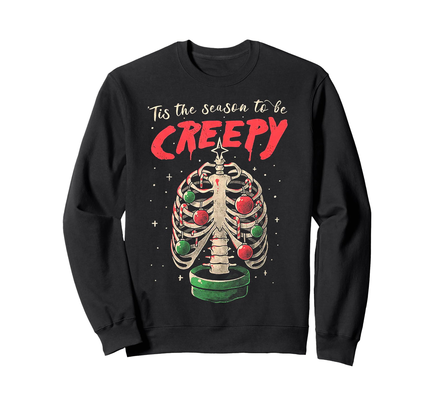 Tis The Season To Be Creepy Skeleton Tree Xmas T-Shirt