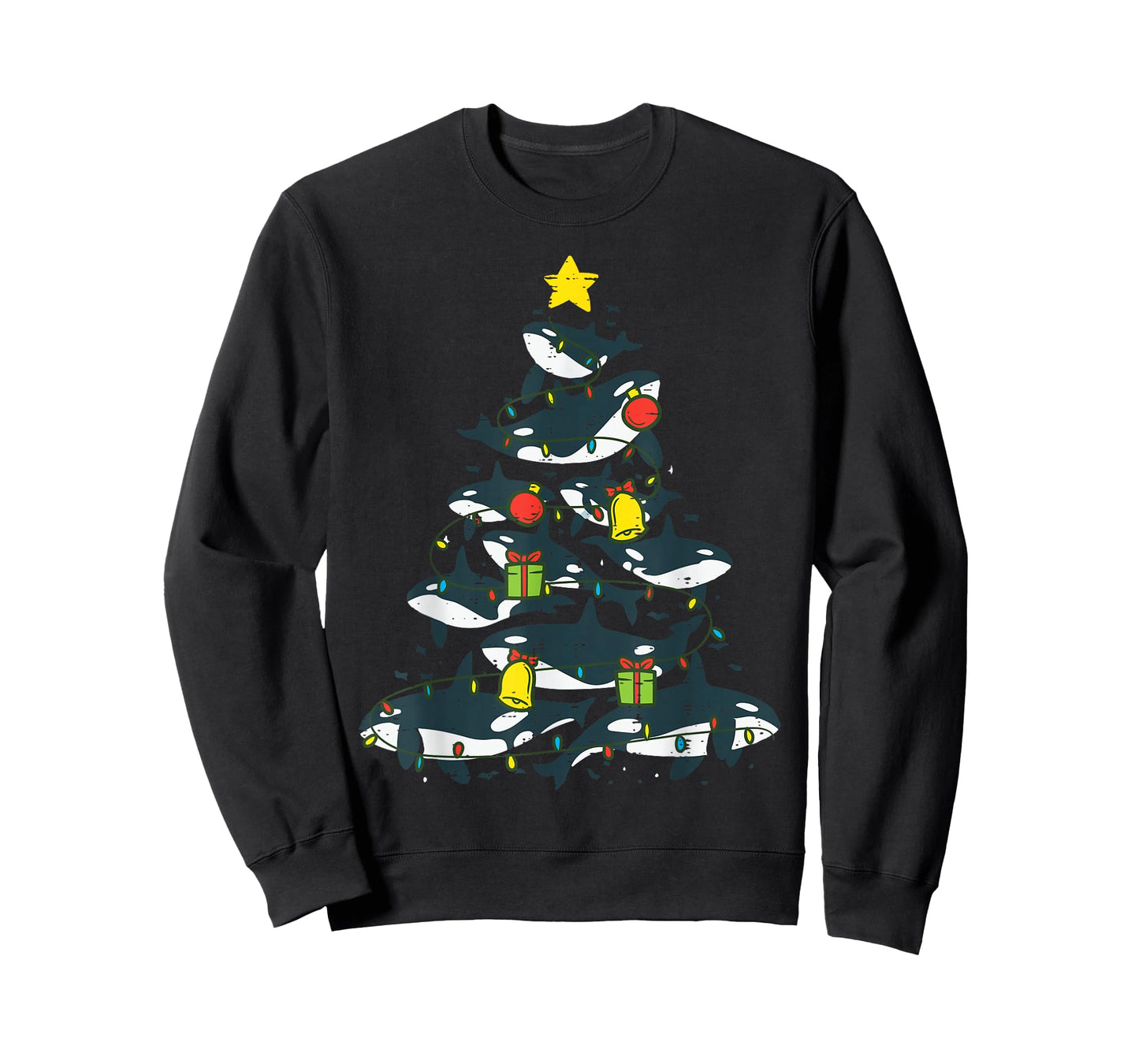 Killer Whales Christmas Tree Xmas Orca Women Men Boys Kids T-Shirt