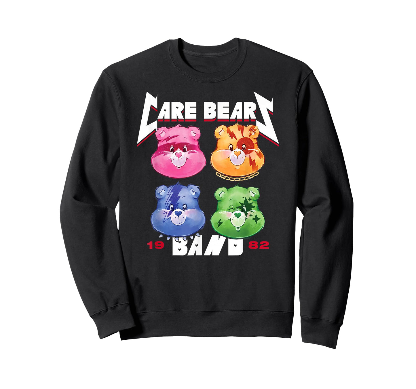 Care Bears Rock Band 1982 Retro Band Cartoon T-Shirt