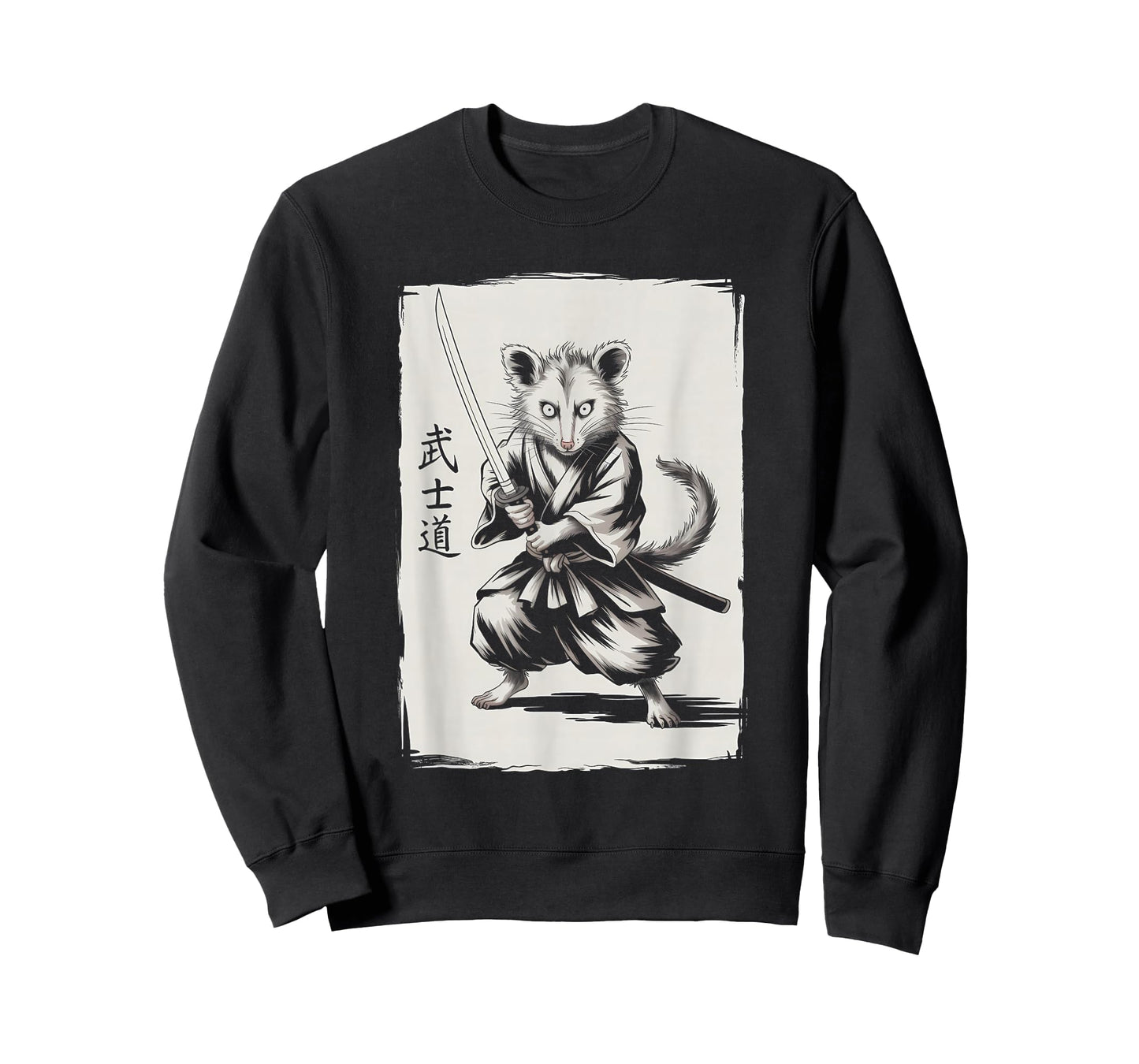 Samurai Opossum Shirt Japanese Culture Art Cool Anime Gifts T-Shirt