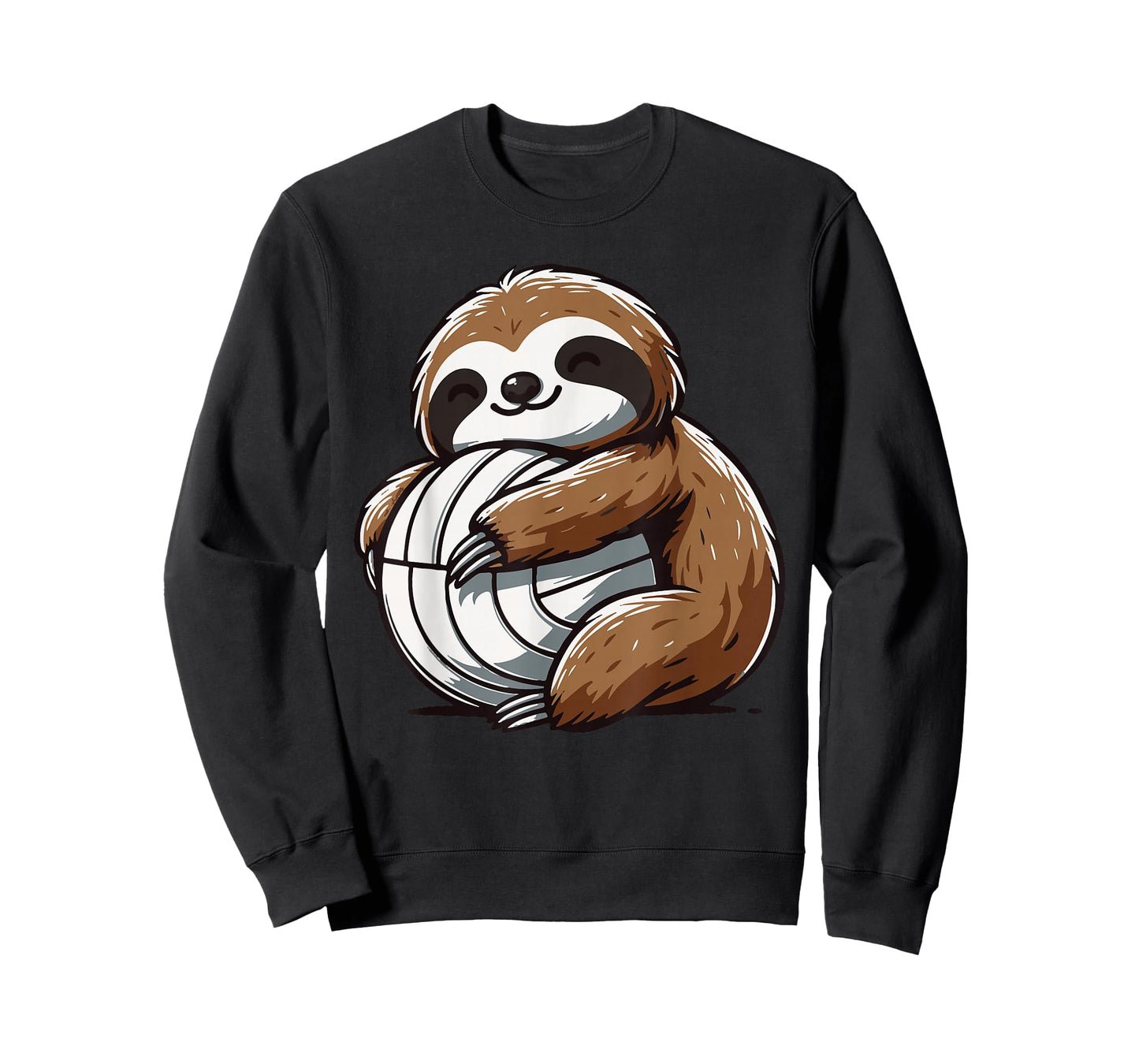 Sloth Volleyball Funny Lazy Sloth With Volleyball Ball T-Shirt