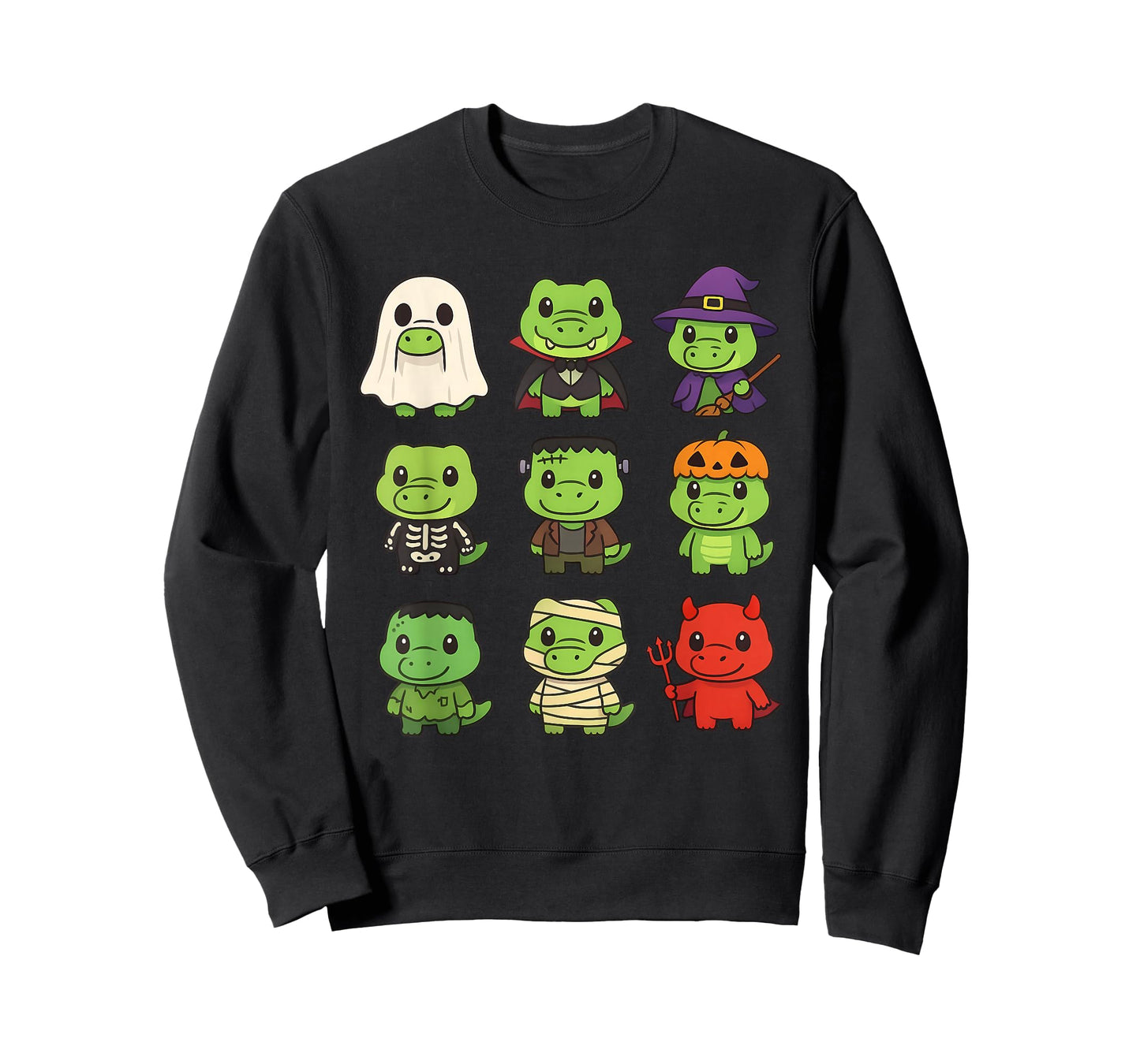 Funny Crocodile Ghost Costume Spooky Alligator Halloween T-Shirt