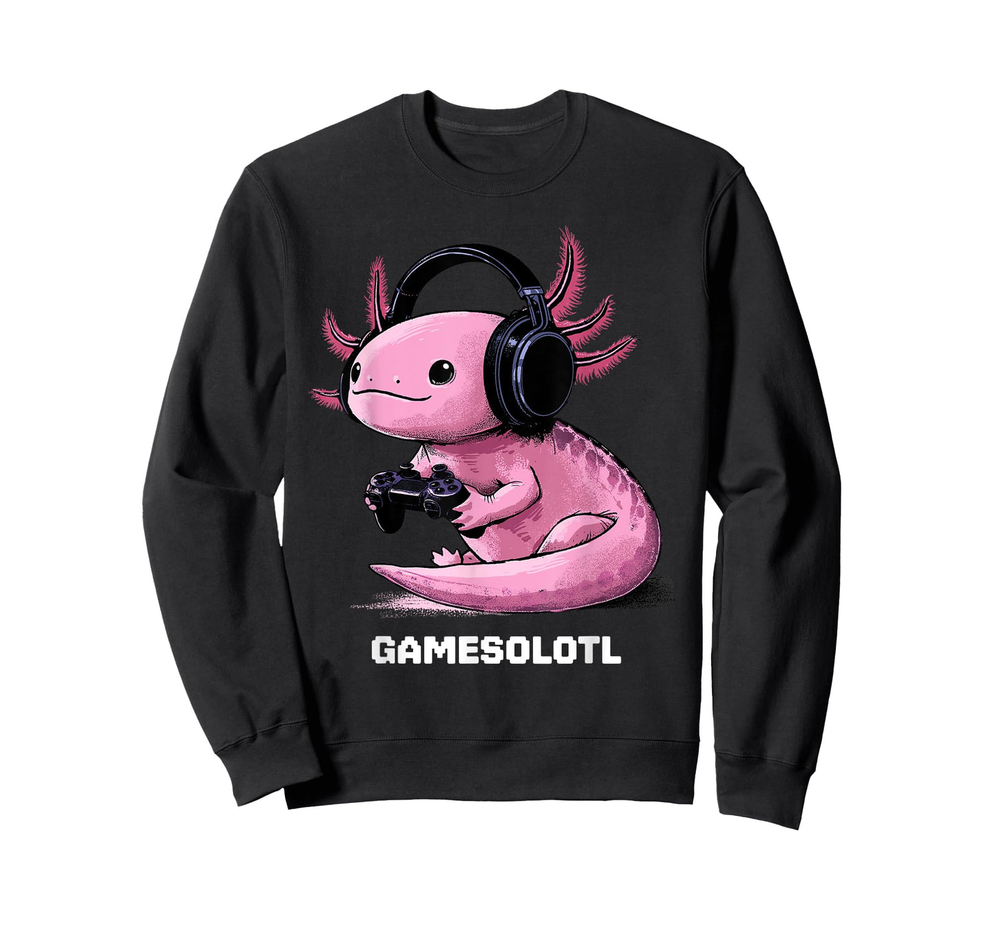 Gamer Axolotl Shirt Kids Gamesolotl Fish Gaming Video Gamer T-Shirt