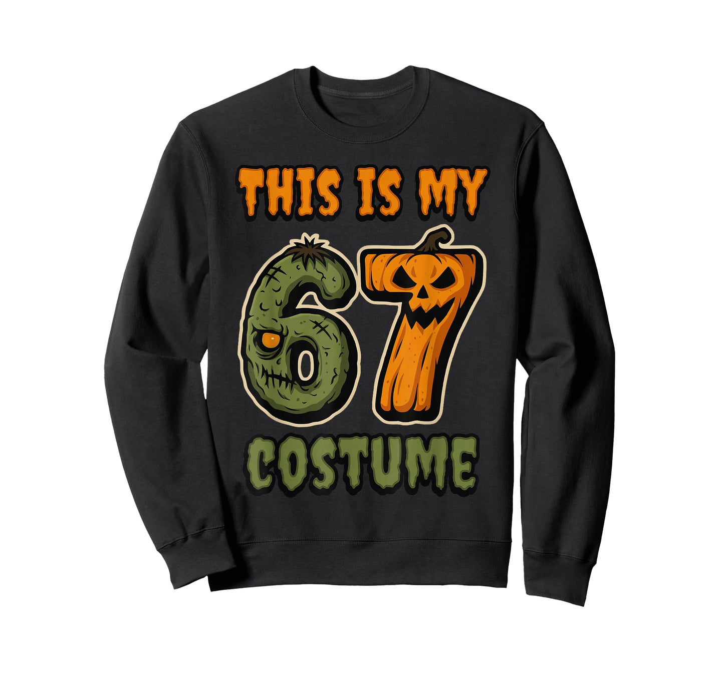 This is My 67 Costume Zombie Pumpkin Six Seven Halloween T-Shirt