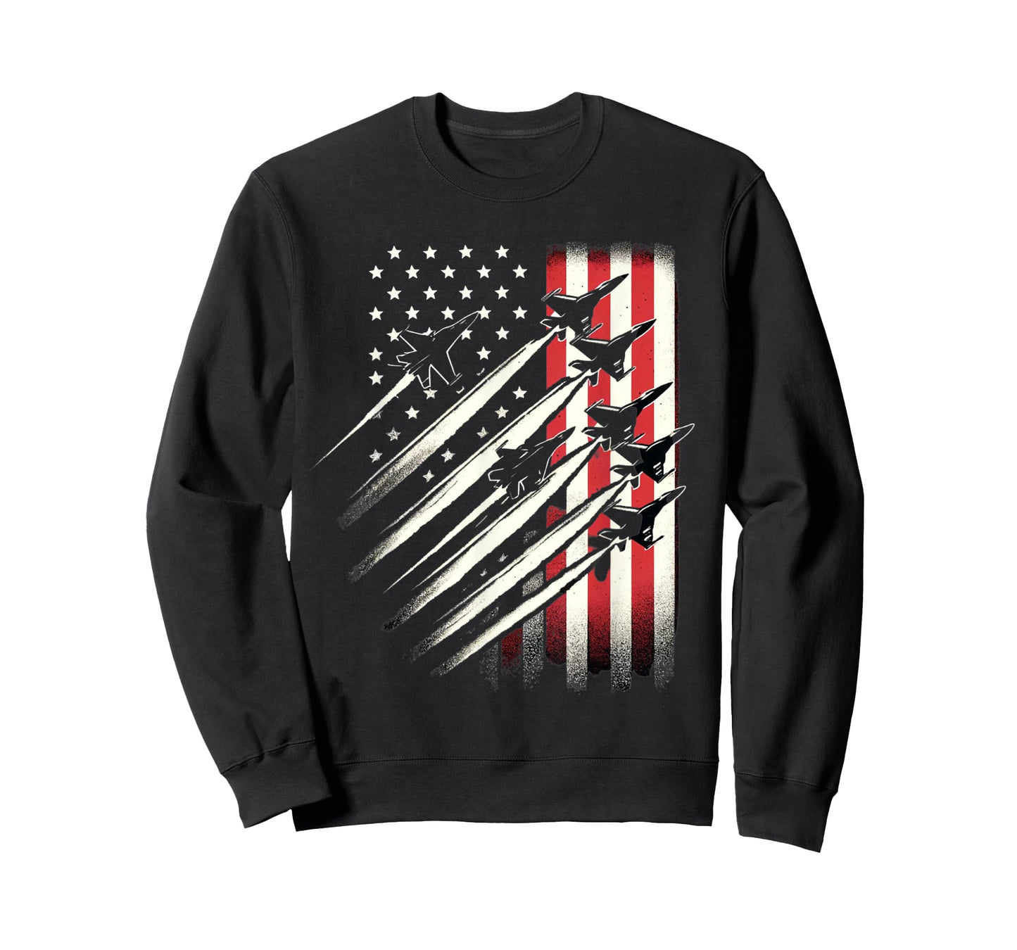 USA Flag Fighter Jets Patriotic America Memorial July 4th T-Shirt