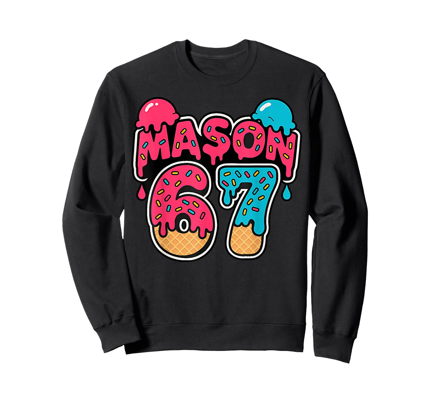 Six Seven Ice Cream Drip Sport 67 Fun Mason Meme T-Shirt