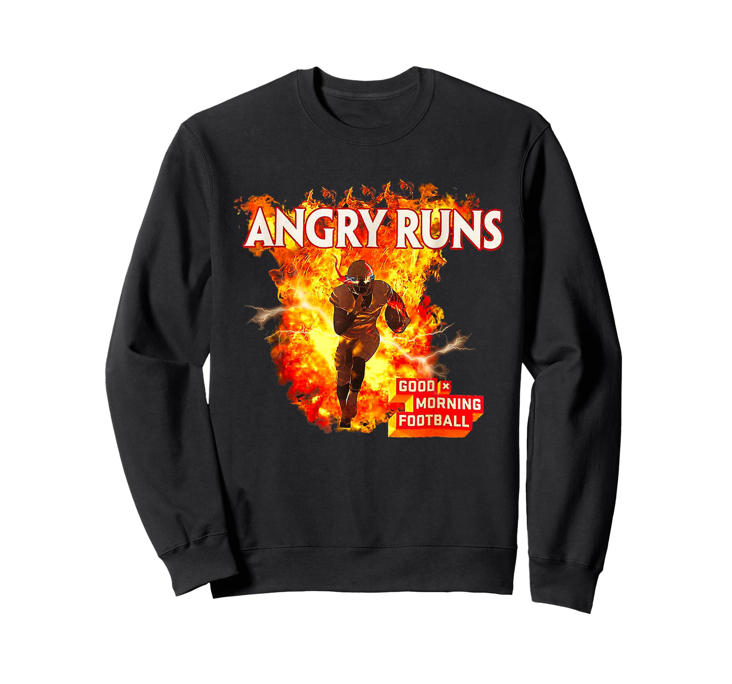 Angry Runs Good Morning Football Sport Lover Vintage Art T-Shirt