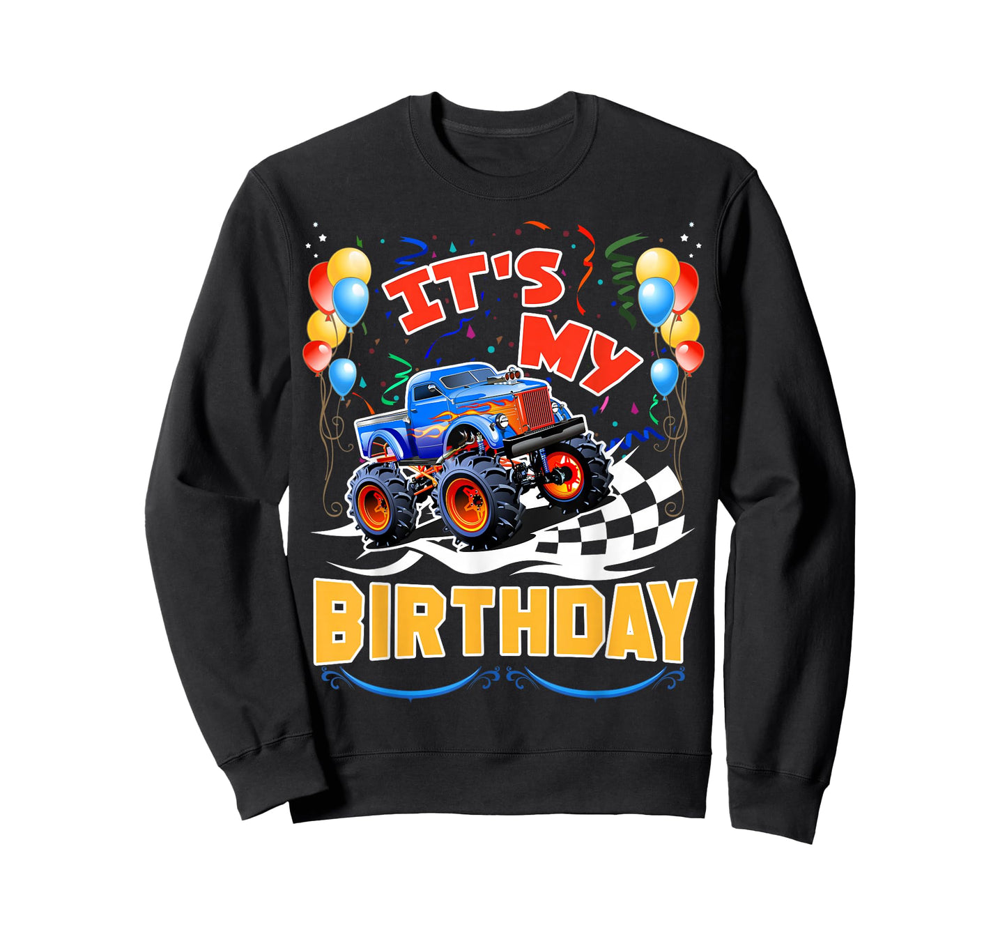 It Is My Birthday Boy Monster Truck Car Party Day Kids Cute T-Shirt