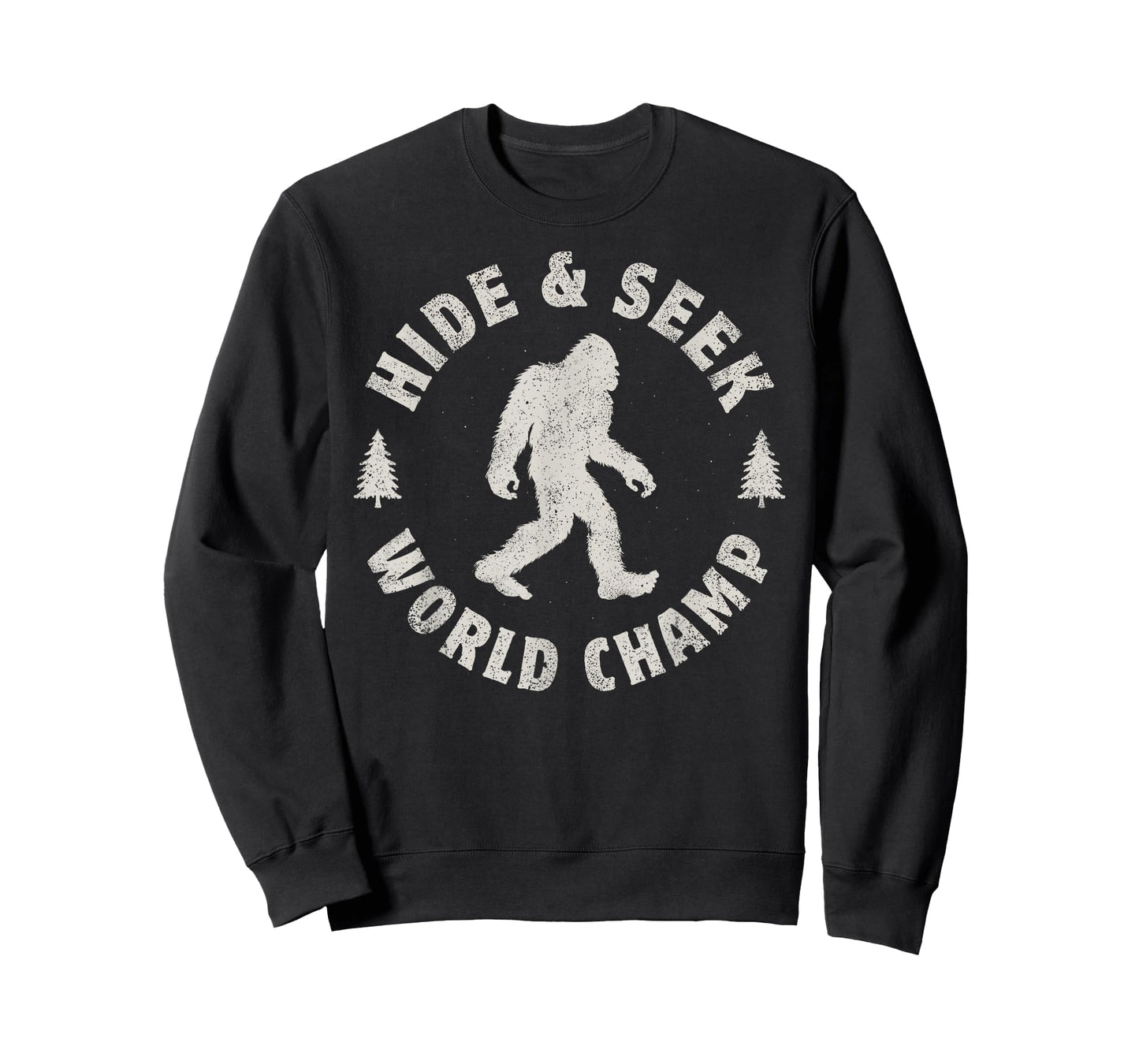 Bigfoot Hide And Seek World Champion Sasquatch Retro Vintage T-Shirt