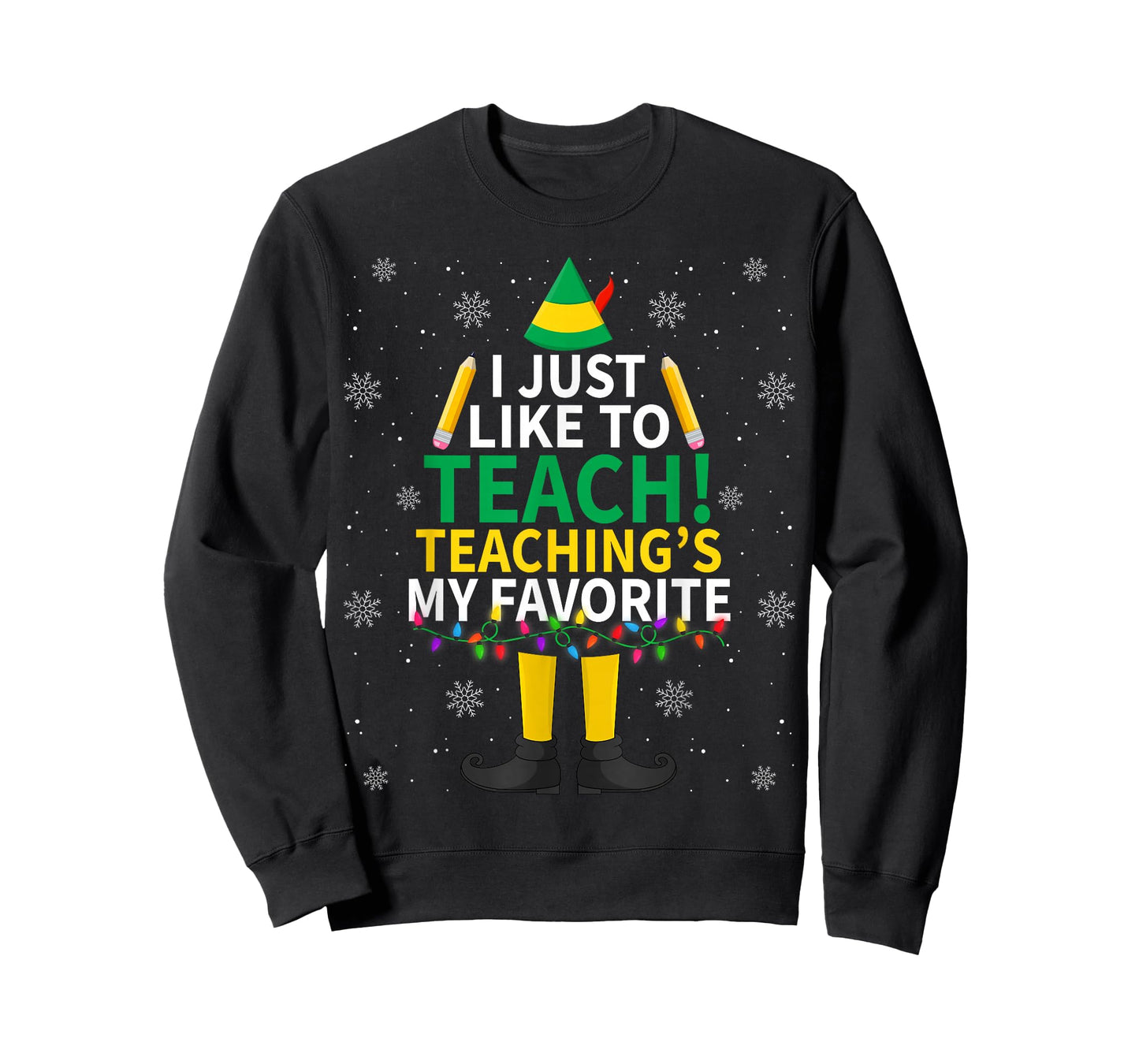 I Just Like to Teach Teaching My Favorite Christmas Teacher T-Shirt