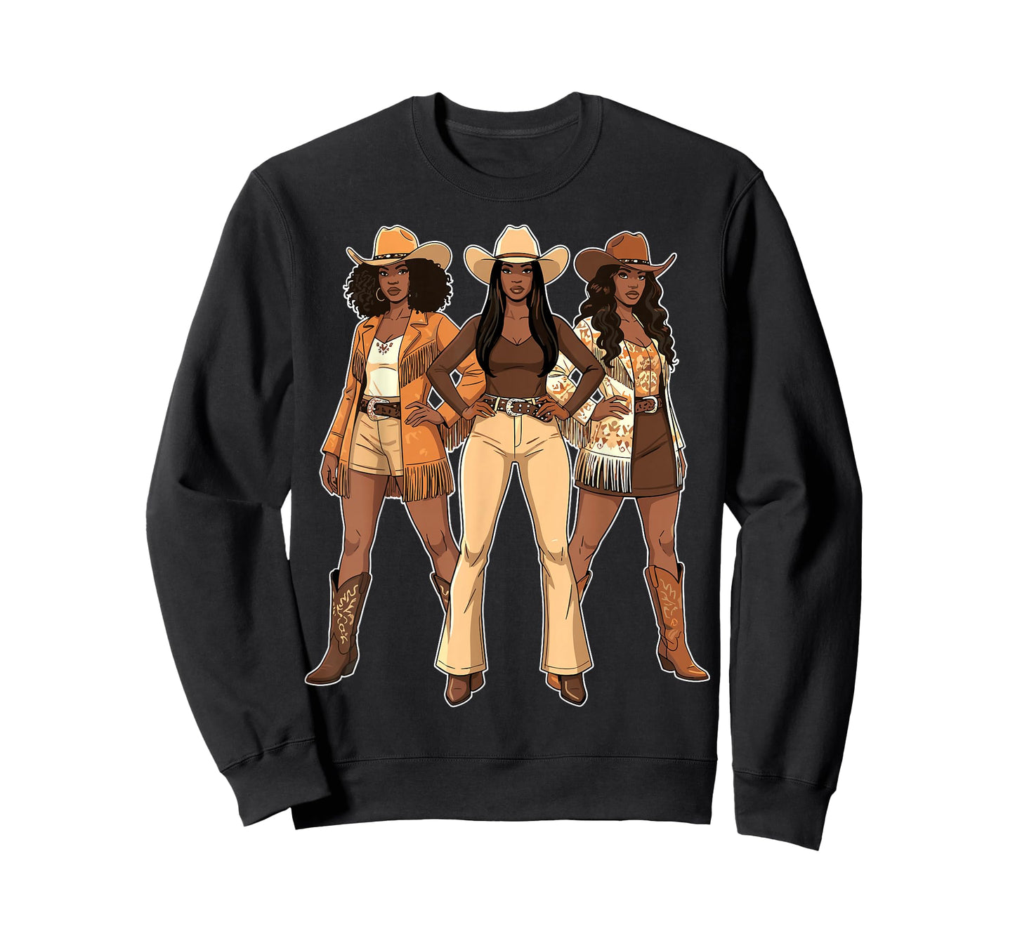 Black African American Cowgirl T-Shirt