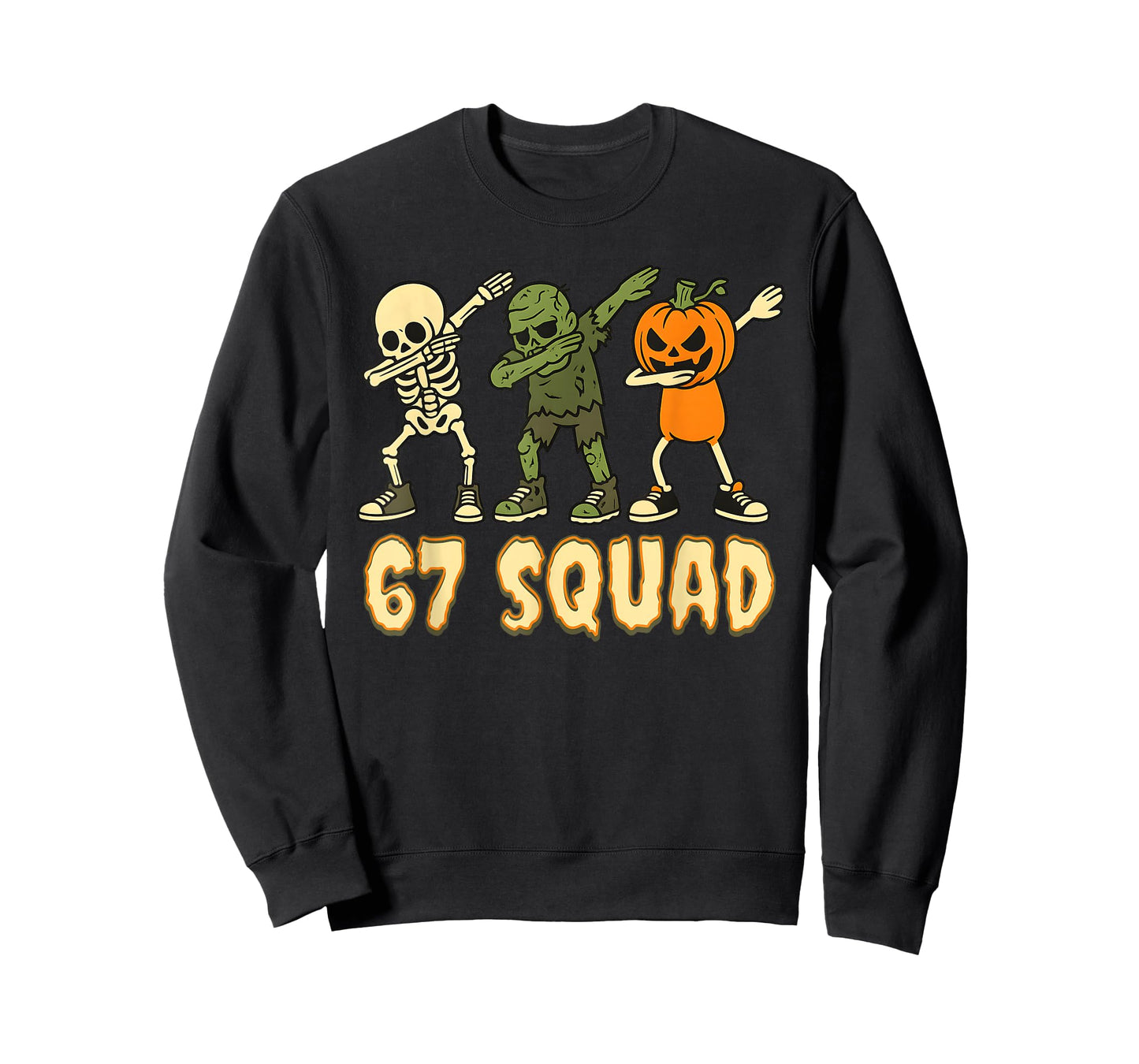 67 Halloween Squad Pumpkin Six Seven Boys Brainrot Meme Kid T-Shirt
