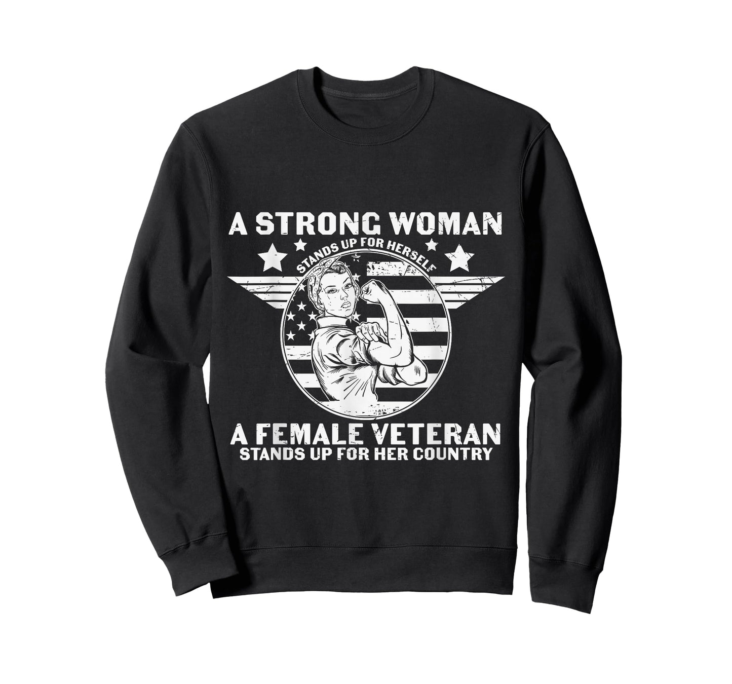 Female Veteran Woman Army Patriotic Vintage T-Shirt