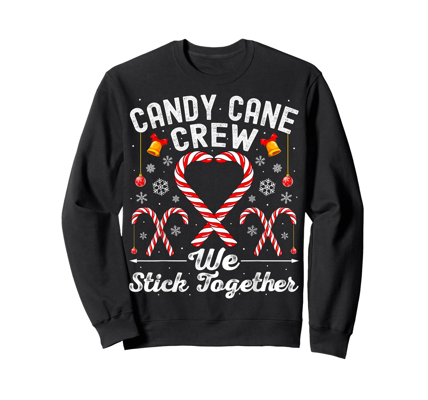 Candy Cane Crew We Stick Together Family Matching Christmas T-Shirt