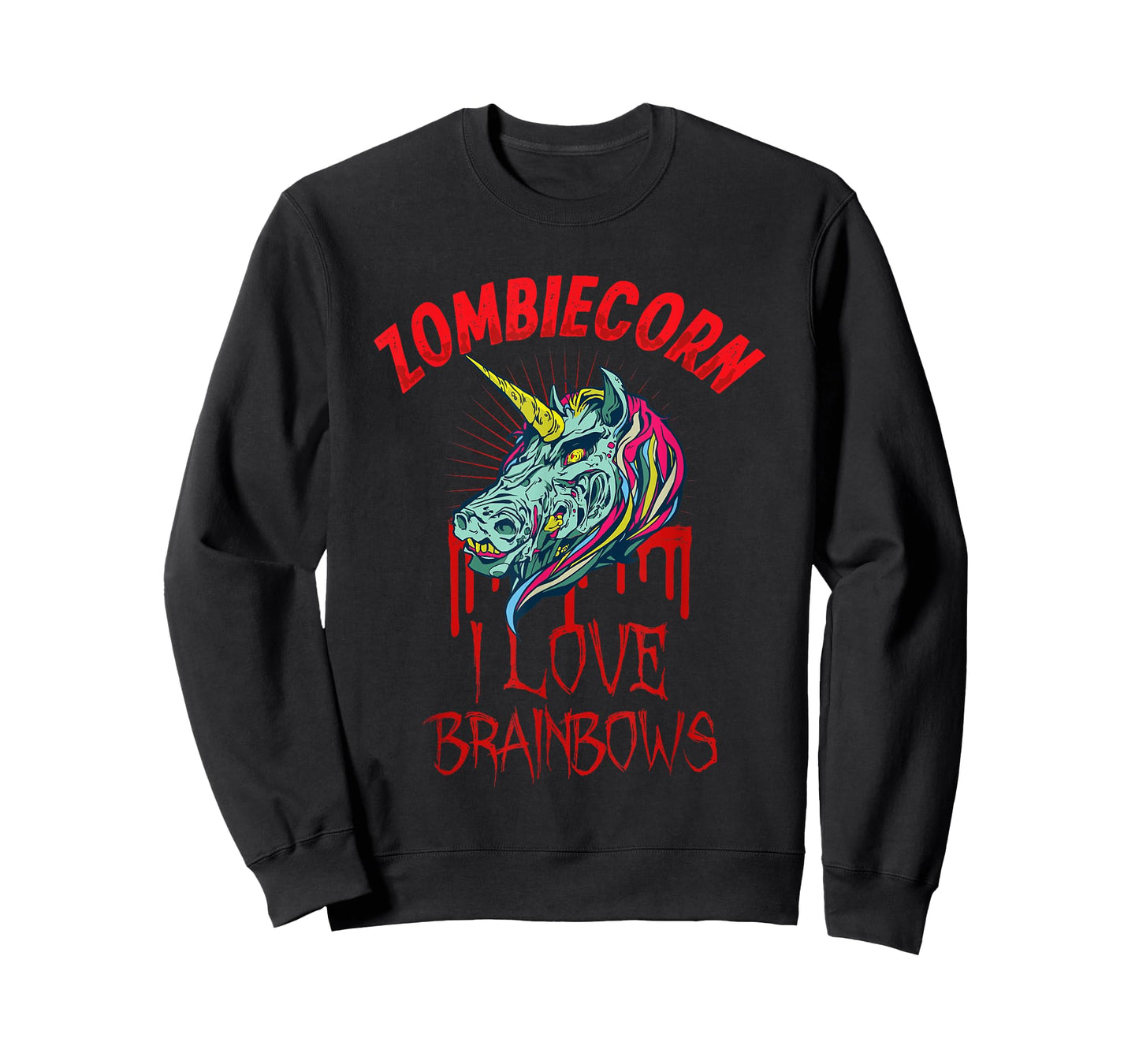 Zombiecorn I Love Brainbows Spooky Halloween Zombie Unicorn T-Shirt