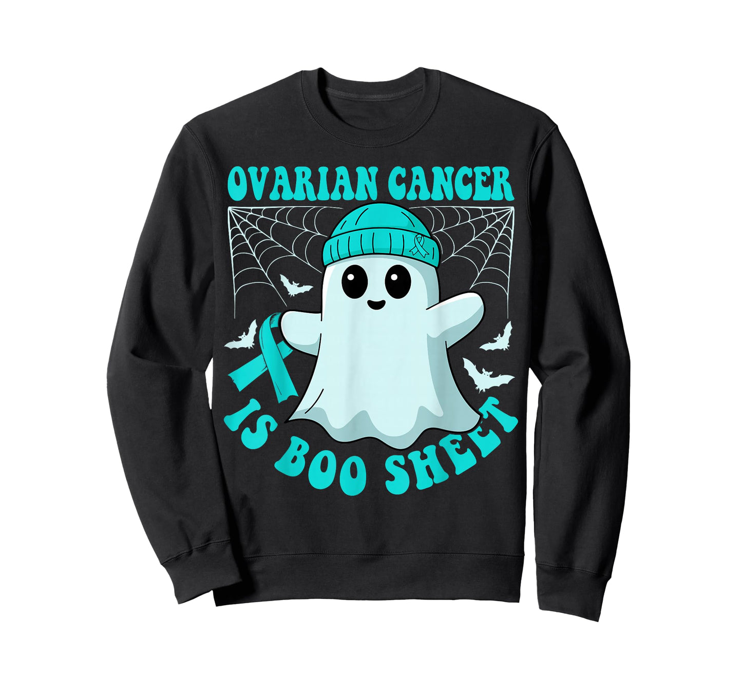 Ovarian Cancer is Boo Sheet Funny Boos Halloween Ghost T-Shirt