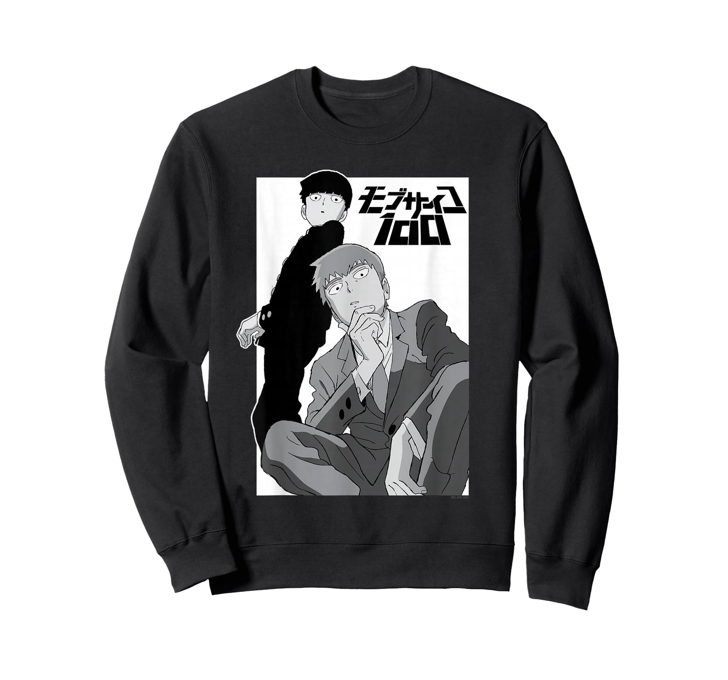 Mob Psycho 100 Black and White Shigeo and Arataka Anime T-Shirt