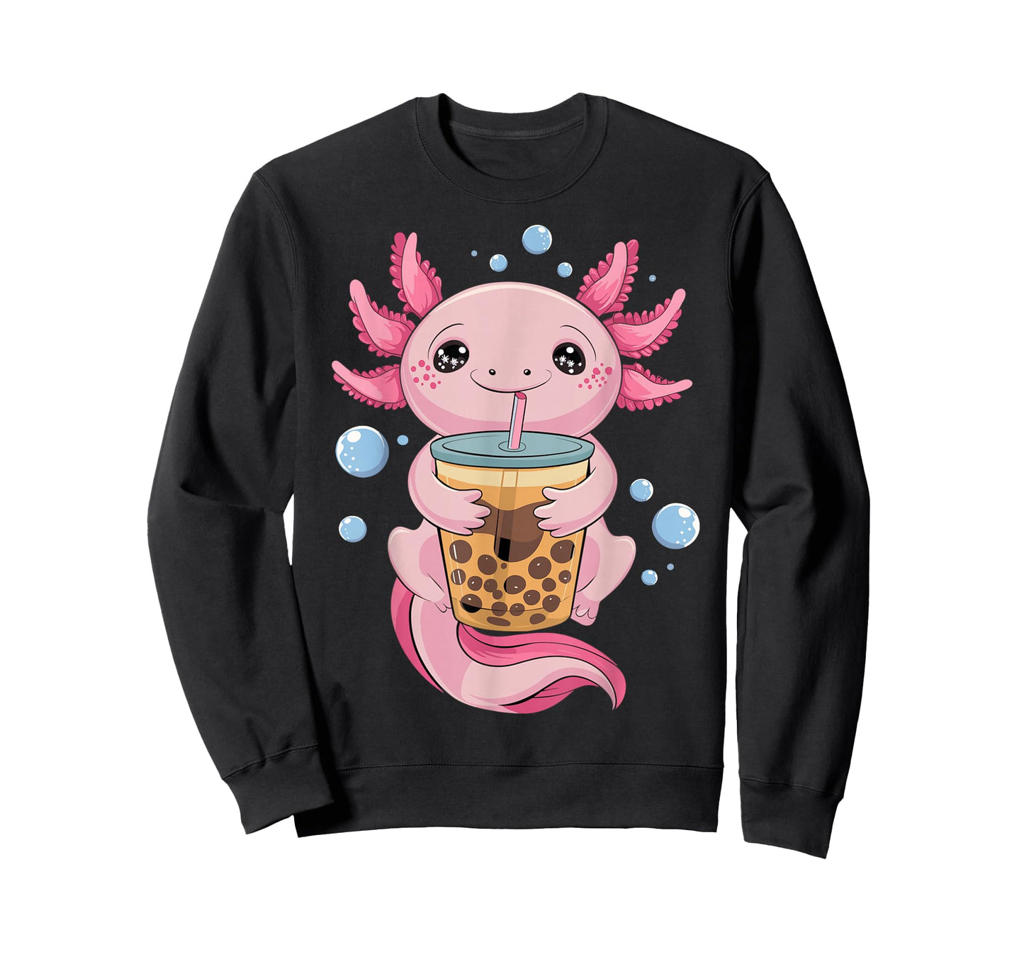 Axolotl Boba Tea Bubble Tea Kawaii Axolotl T-Shirt