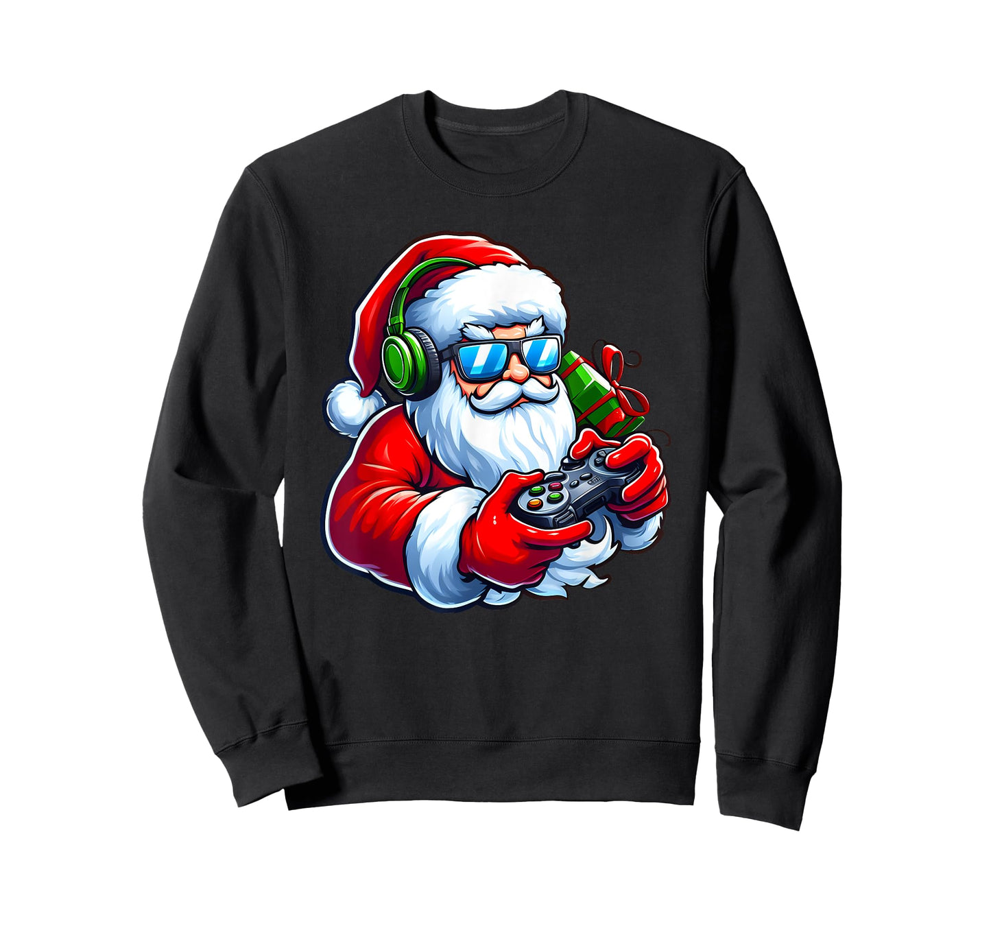 Cool Santa Gamer Controller Gaming Video Game Christmas T-Shirt