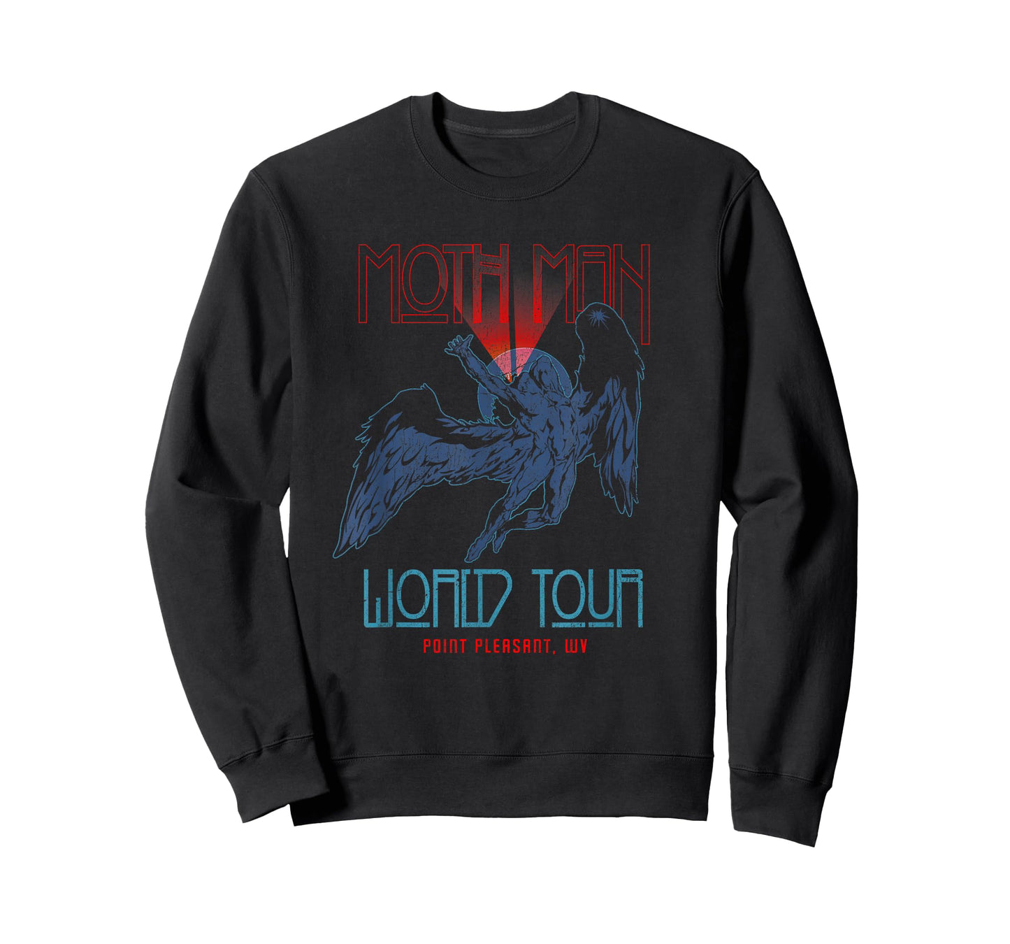 Cryptid Humanoid Alliance Vintage Mothman World Tour Black Unisex T-Shirt