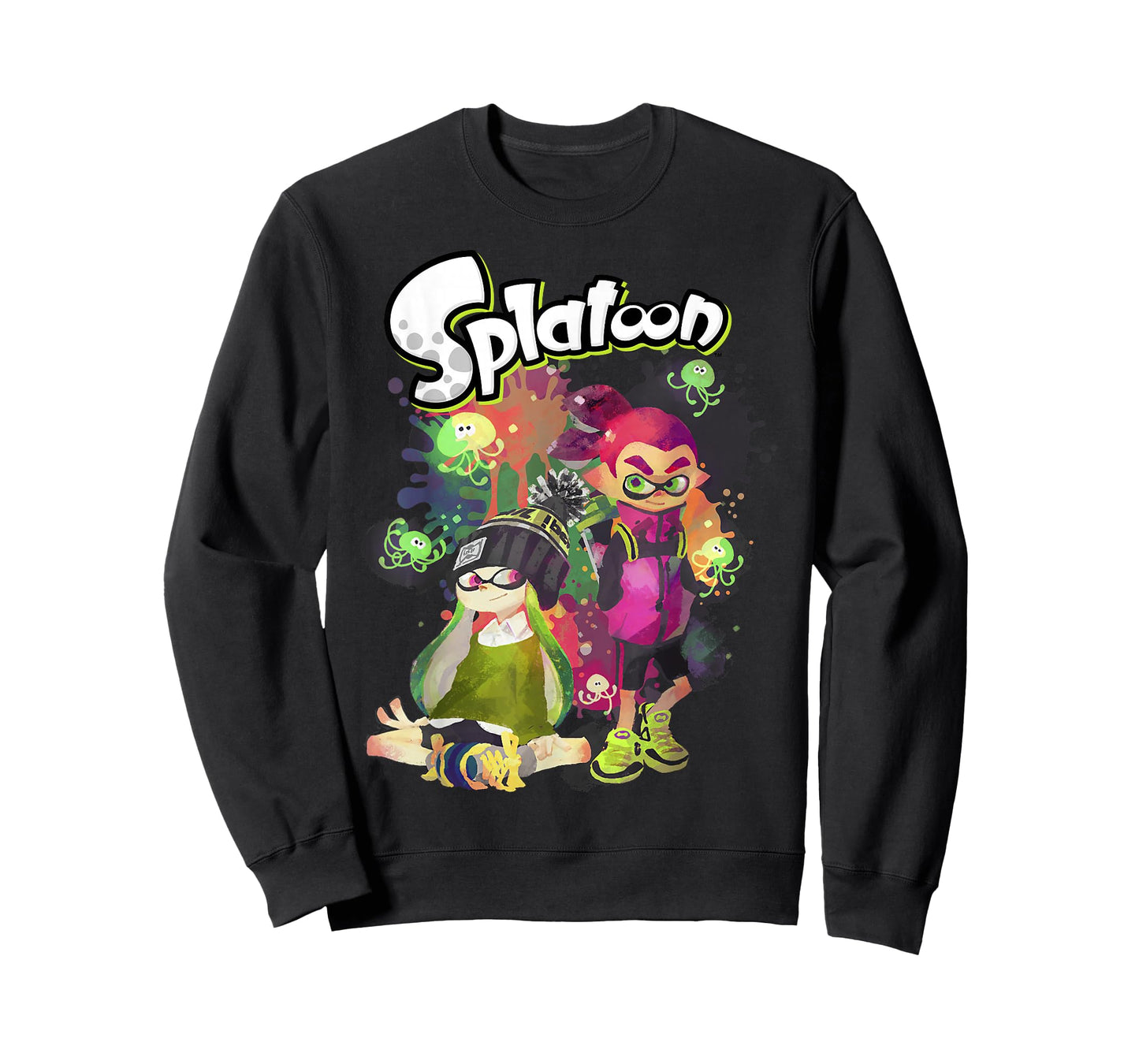 Splatoon Inkling Duo Paint Splatter Poster T-Shirt