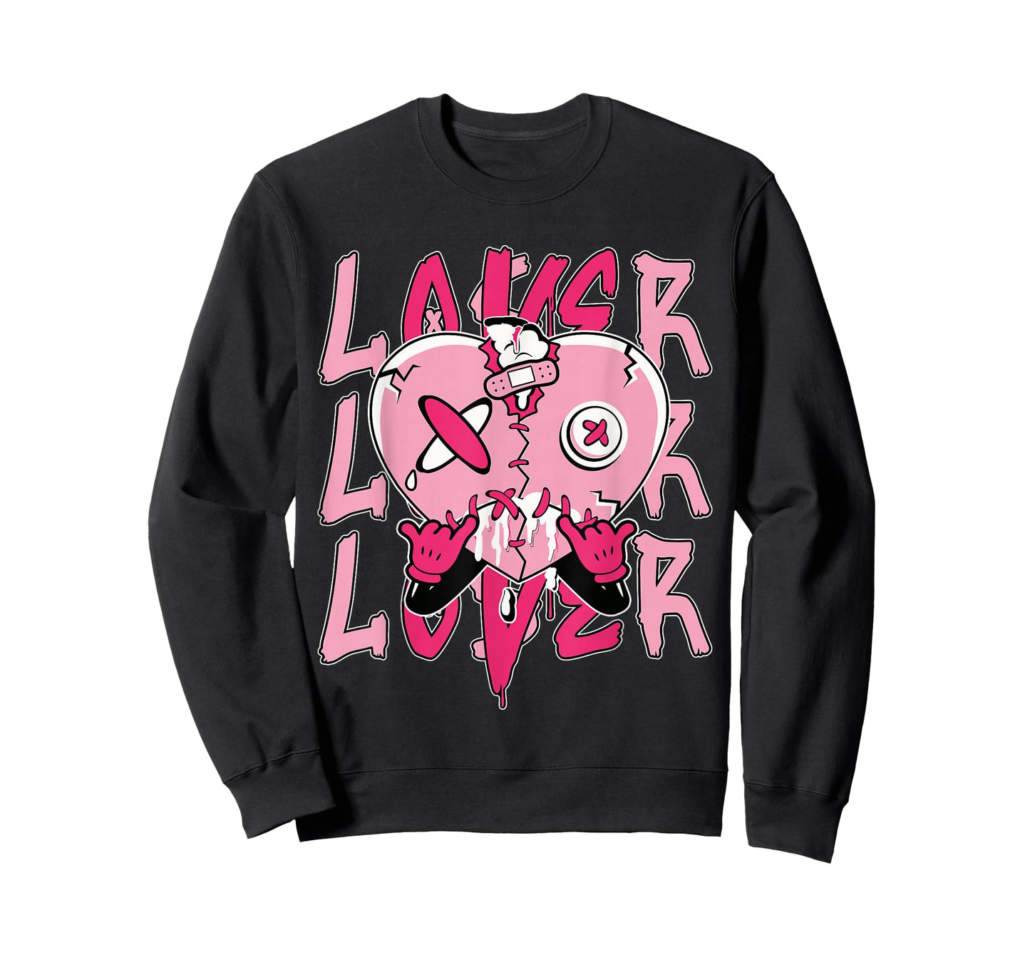 Pink Loser Lover Pink Drip Heart Matching Tee For Men Women T-Shirt